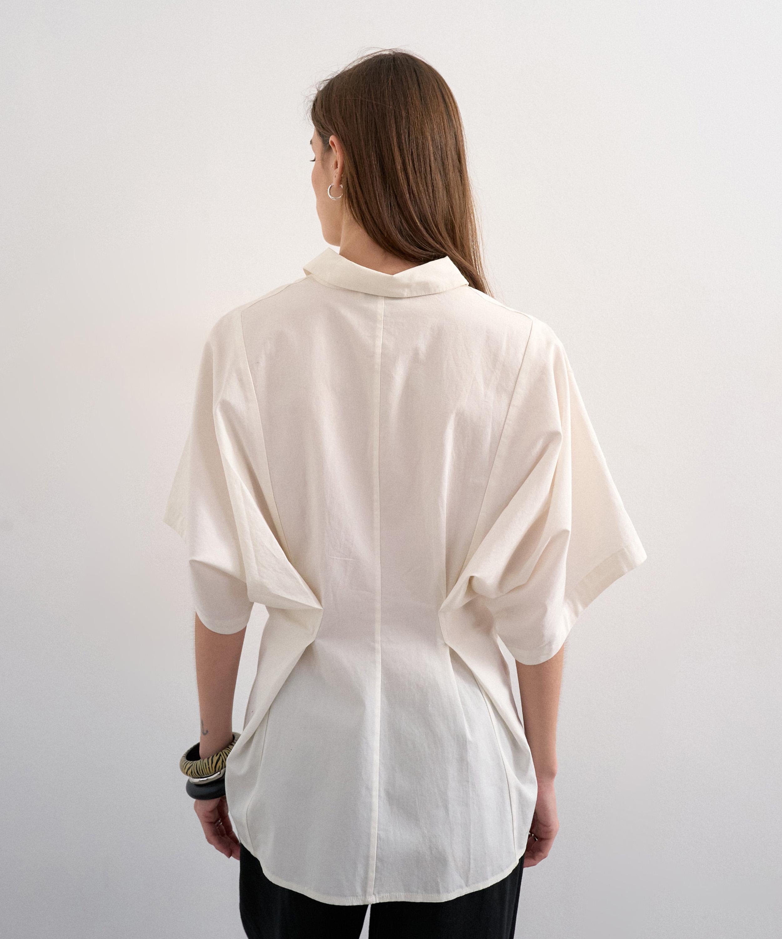 TOPSHOP - White Oversized Cutwork Short-Sleeve Shirt image number 2