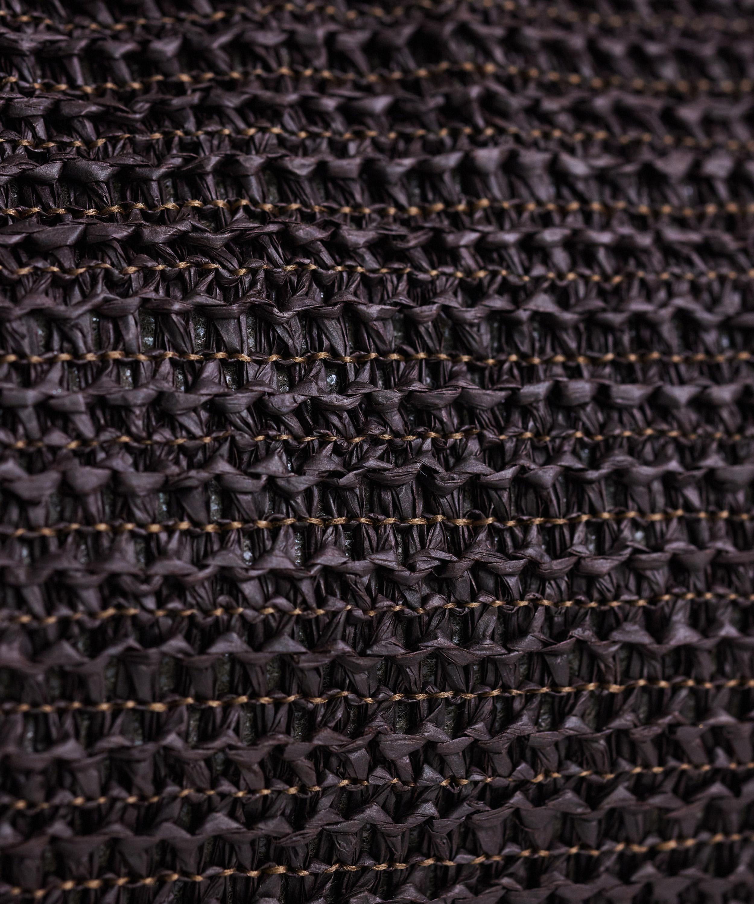 TOPSHOP - Chocolate Abbie Woven Clutch Bag image number 3