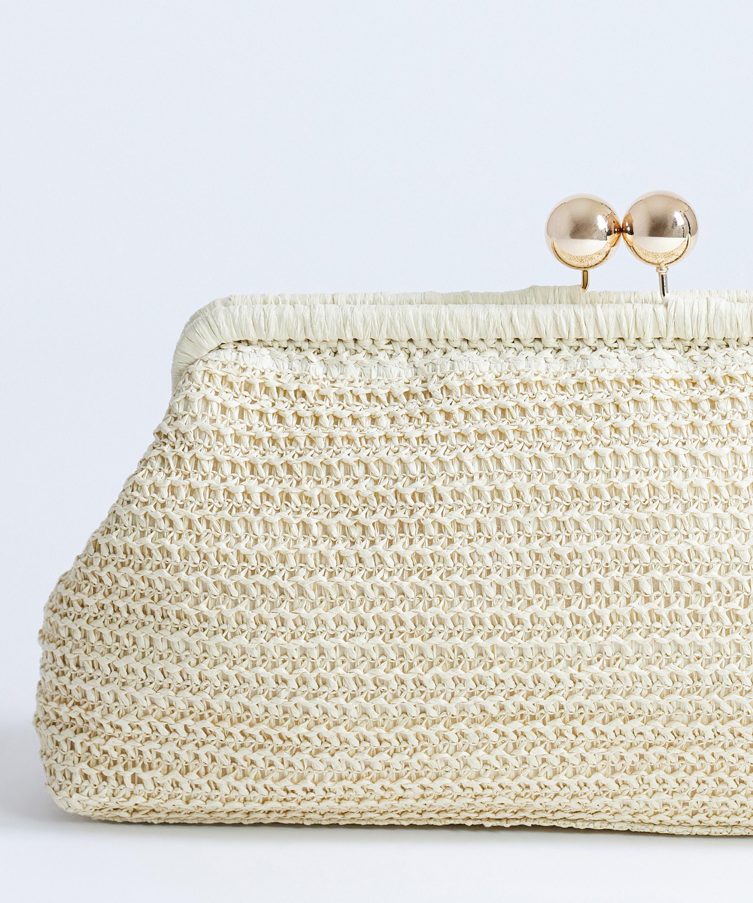 TOPSHOP - Natural Abbie Woven Clutch Bag image number 1