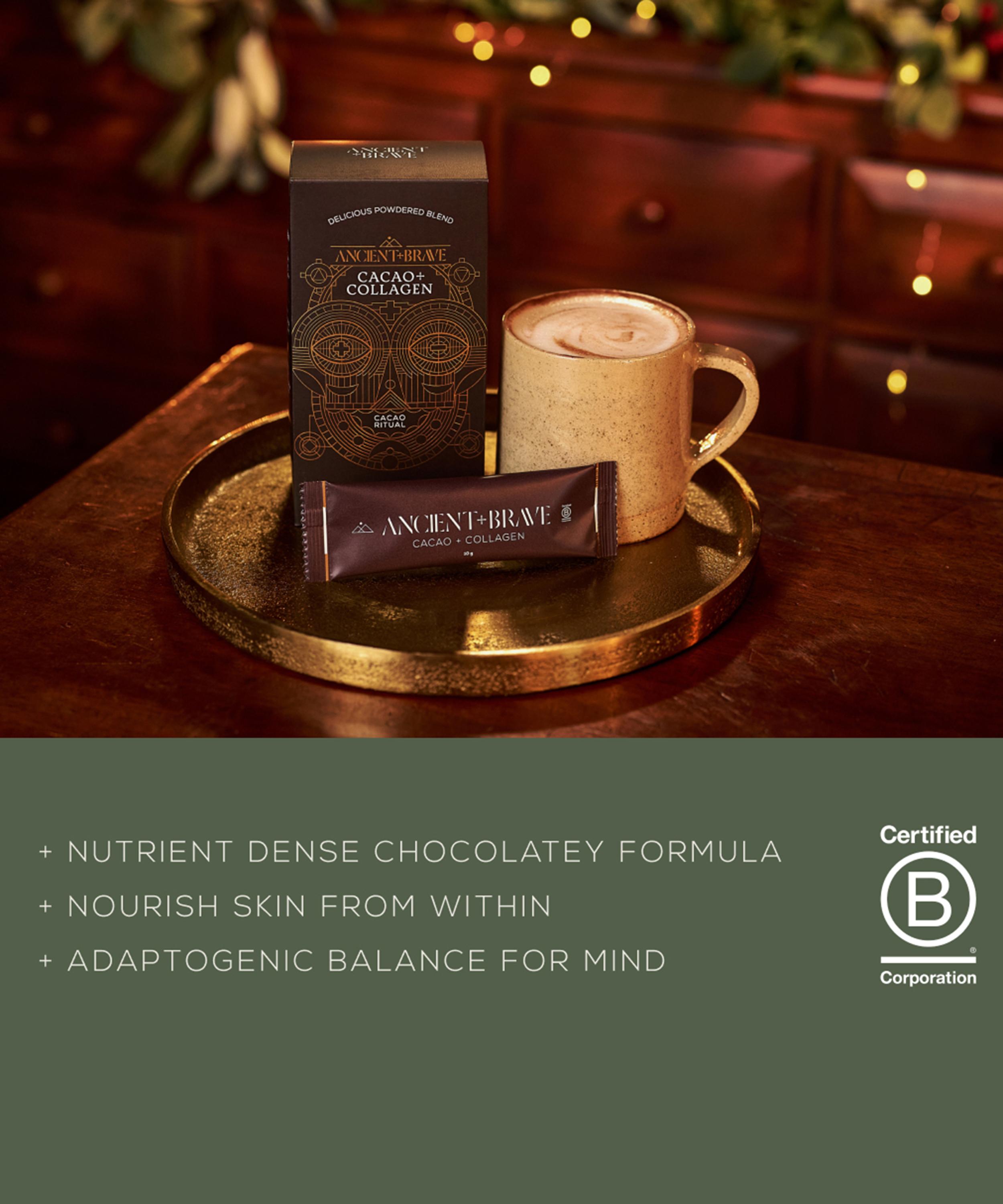 Ancient + Brave - Cacao and Collagen Sachets 15x10g image number 5