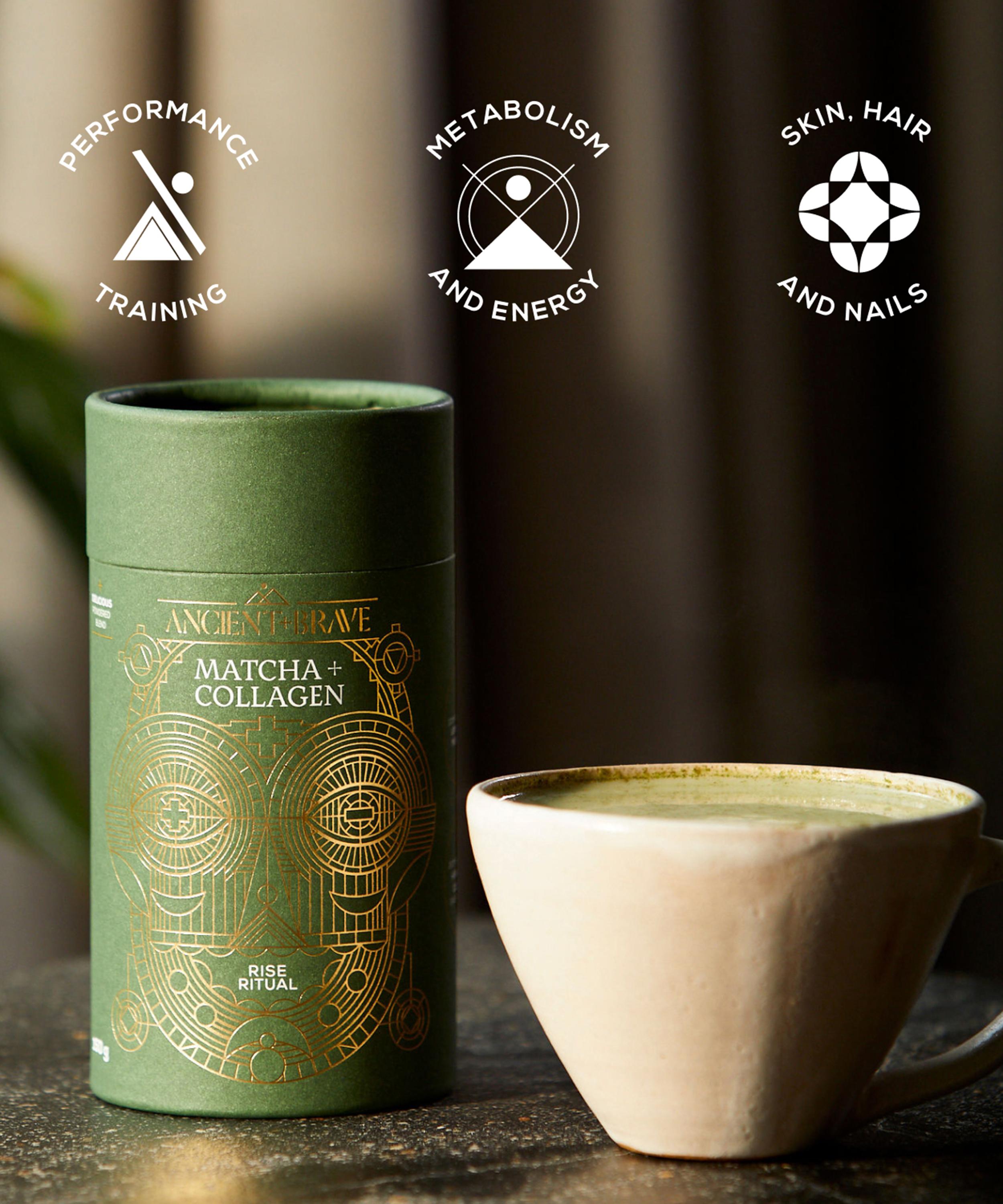 Ancient + Brave - Ceremonial Matcha and Collagen Tub 150g image number 5