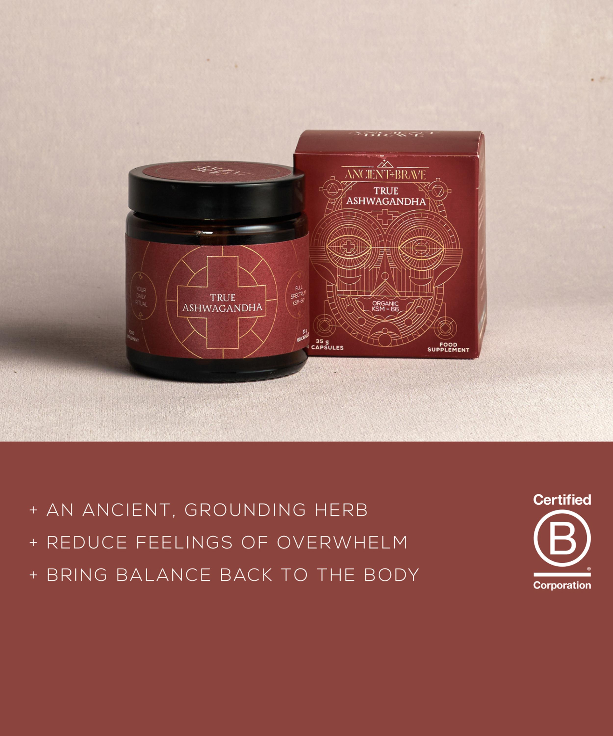 Ancient + Brave - True Ashwagandha 60 Capsules image number 3