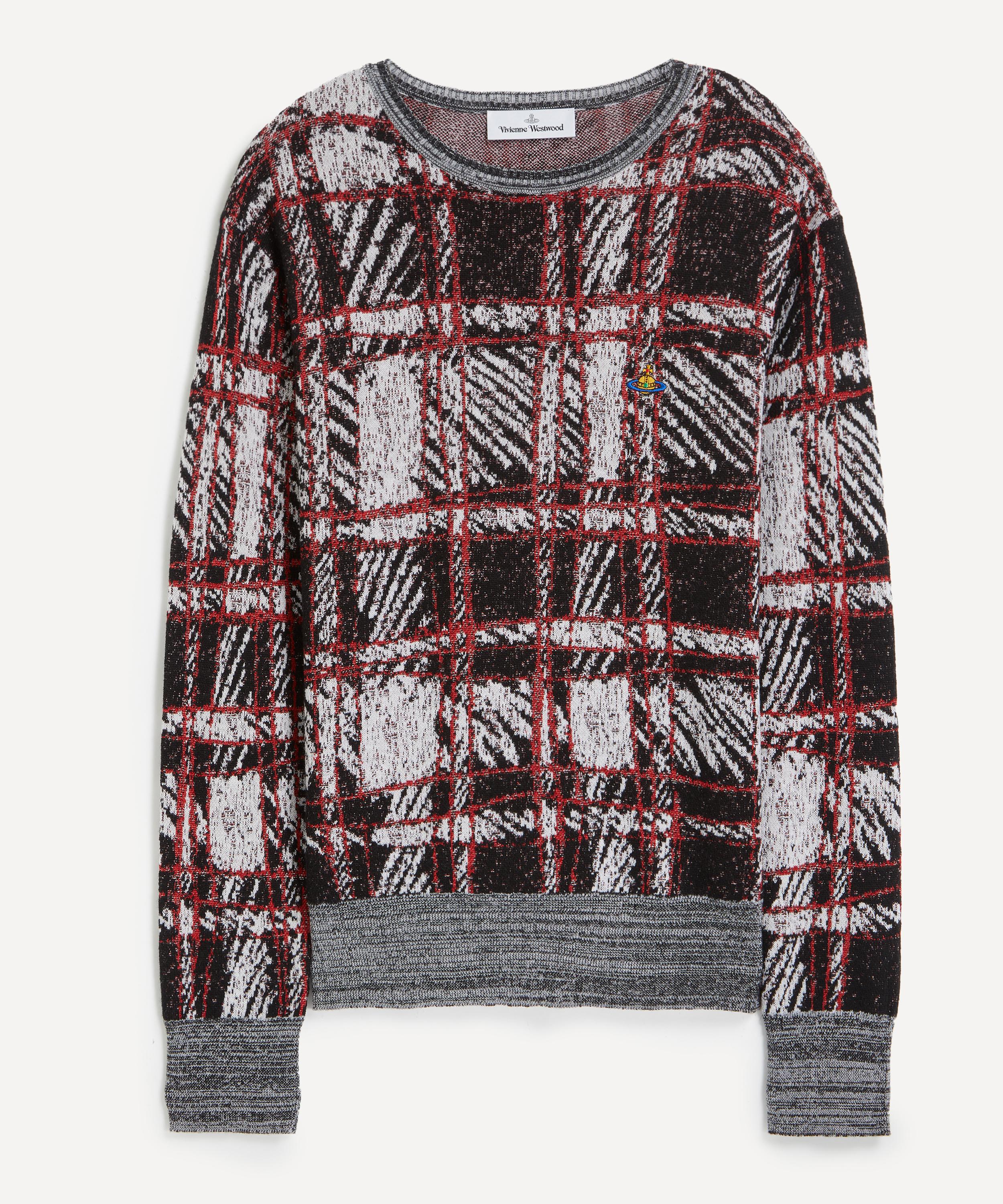 Vivienne Westwood - Scribble Check Round-Neck Jumper image number 0