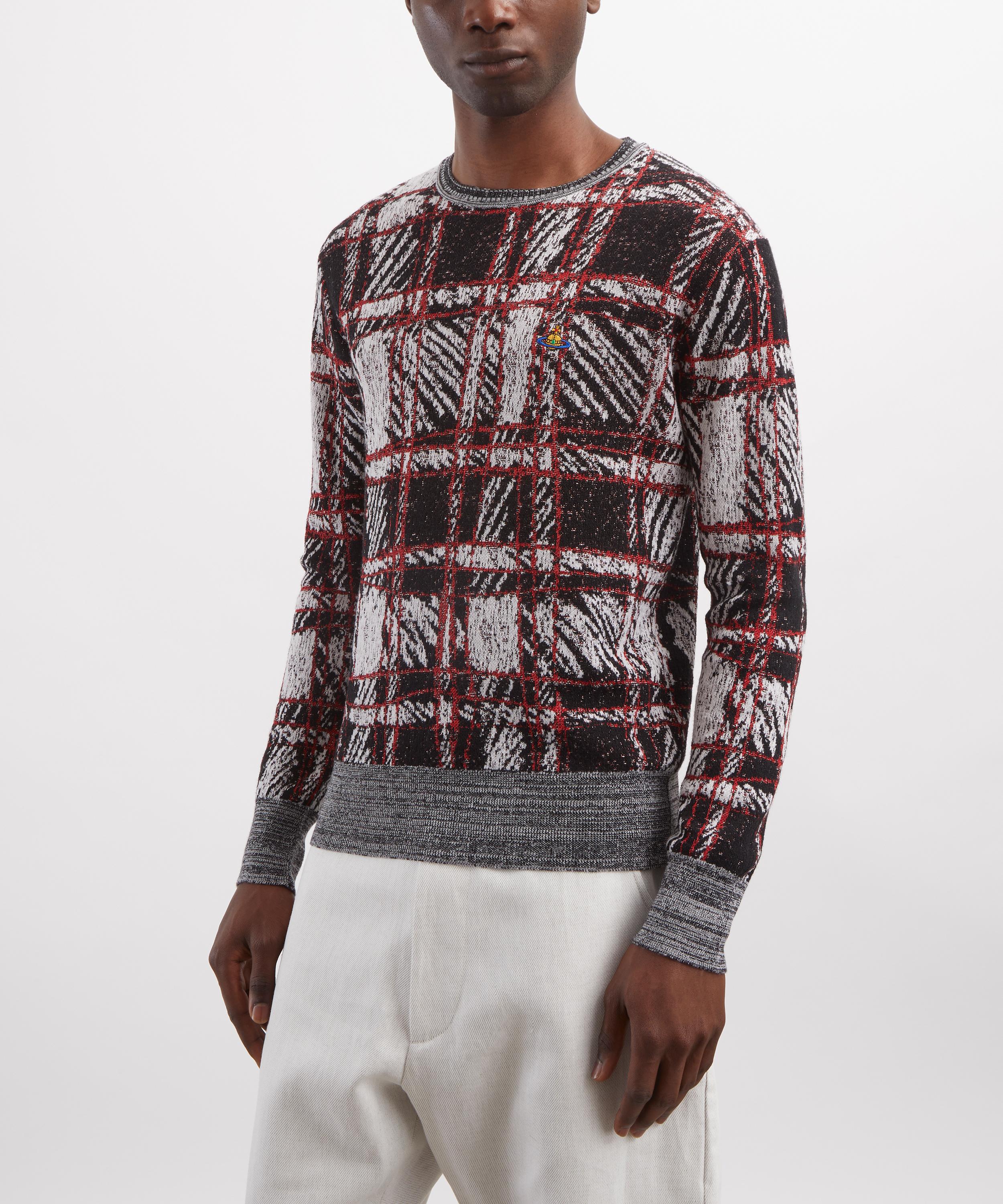 Vivienne Westwood - Scribble Check Round-Neck Jumper image number 2