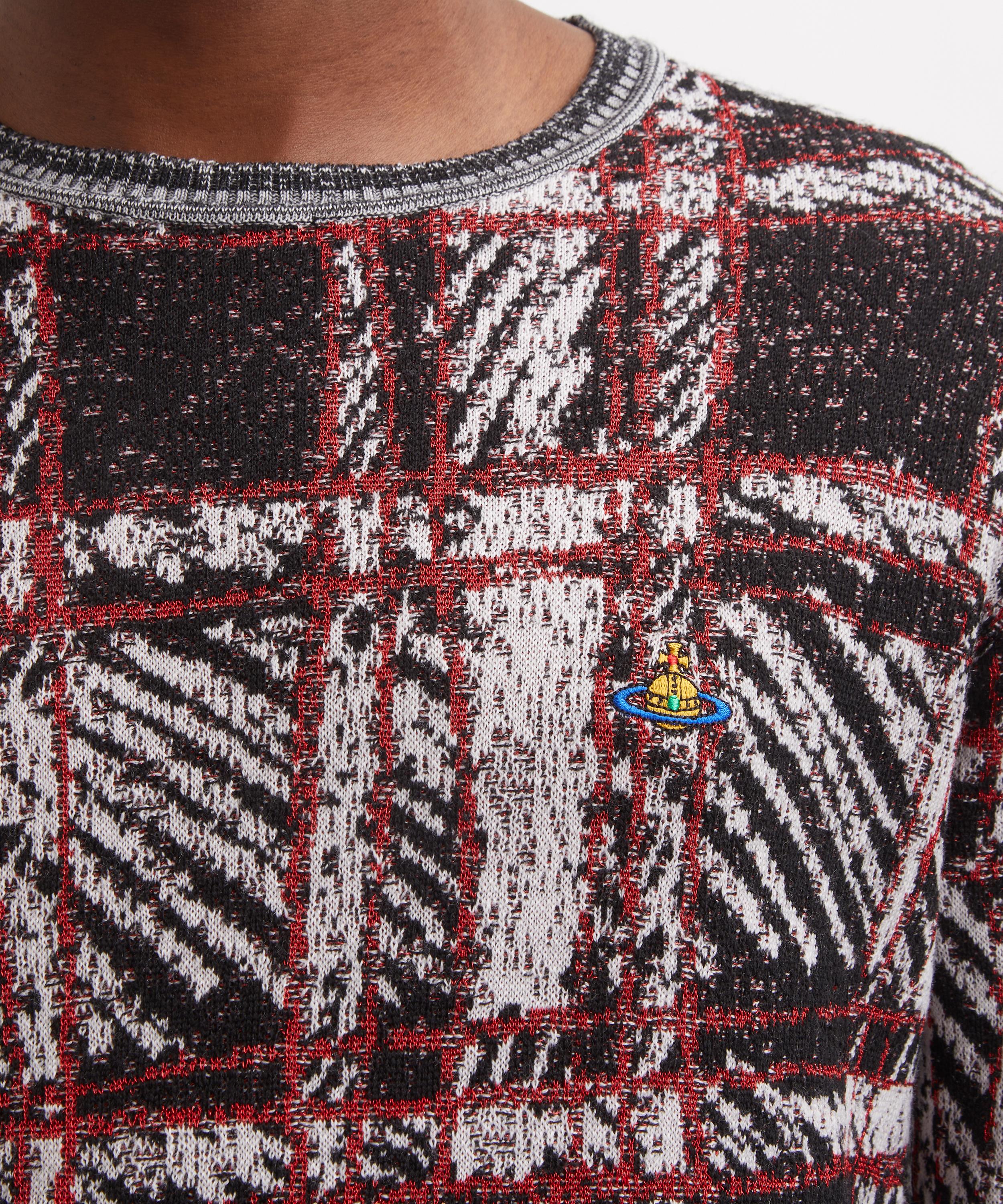 Vivienne Westwood - Scribble Check Round-Neck Jumper image number 4