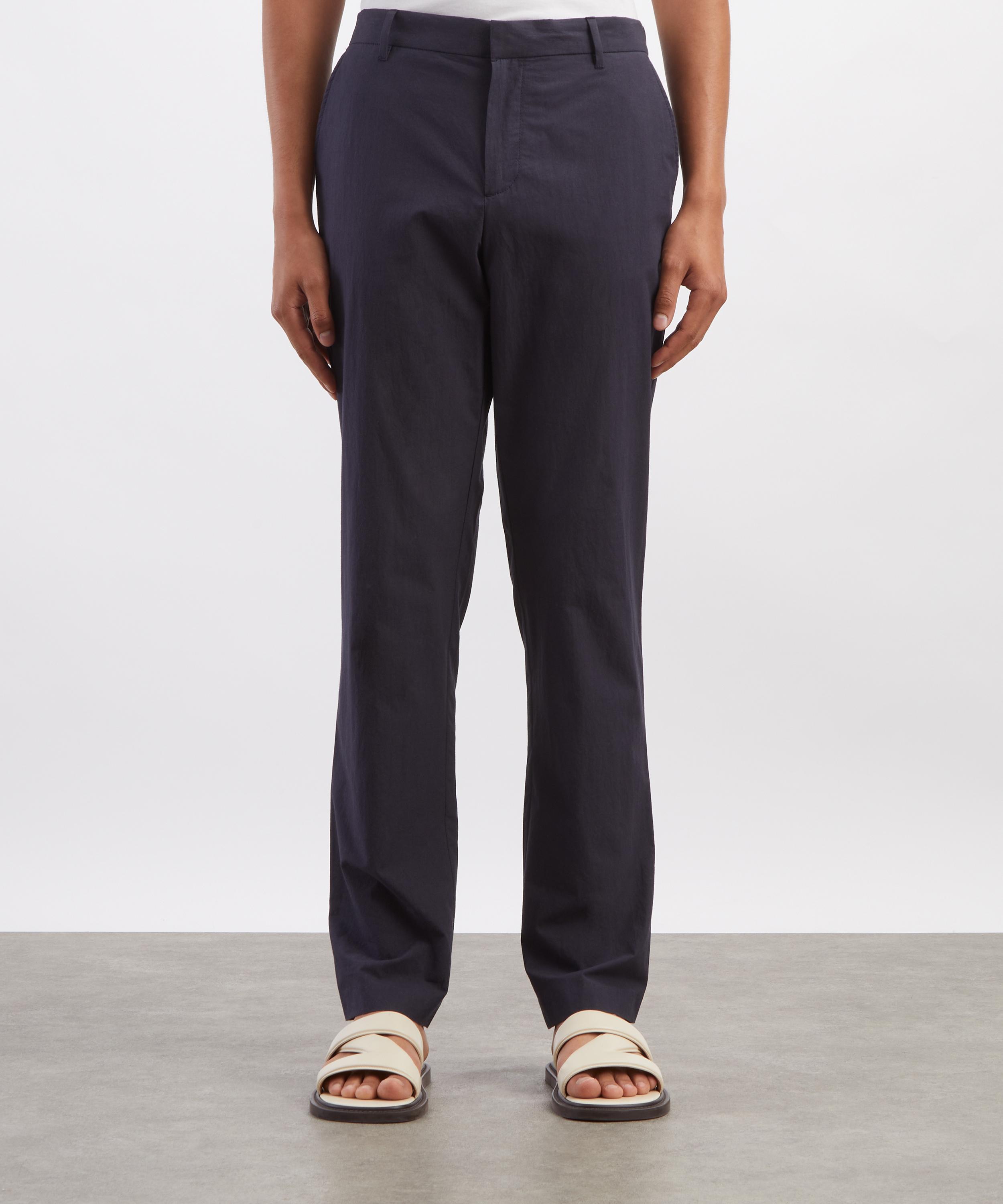 Sunspel - Navy Lightweight Cotton Poplin Trousers image number 2