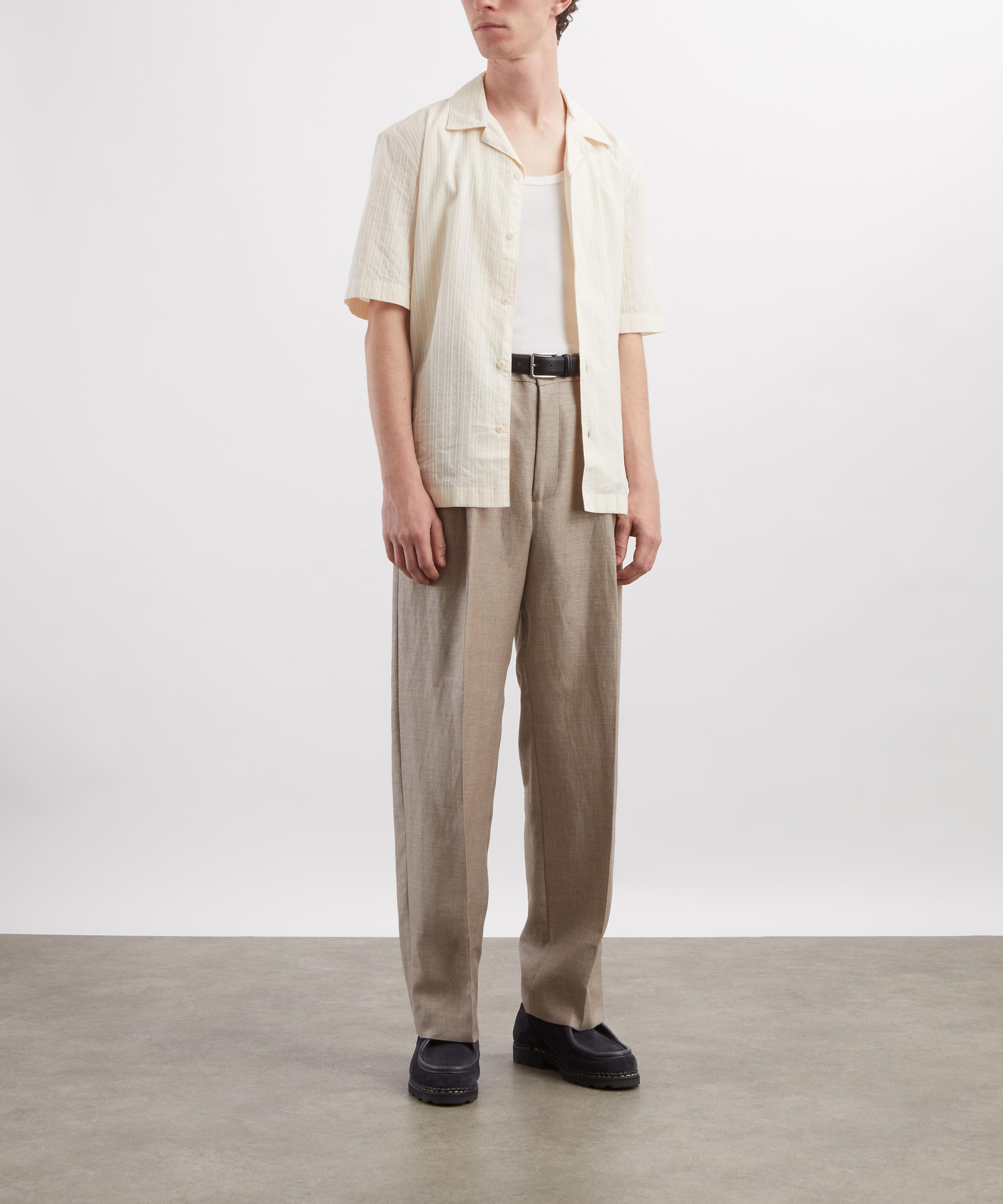 Sunspel - Textured Stripe Camp Collar Shirt image number 1