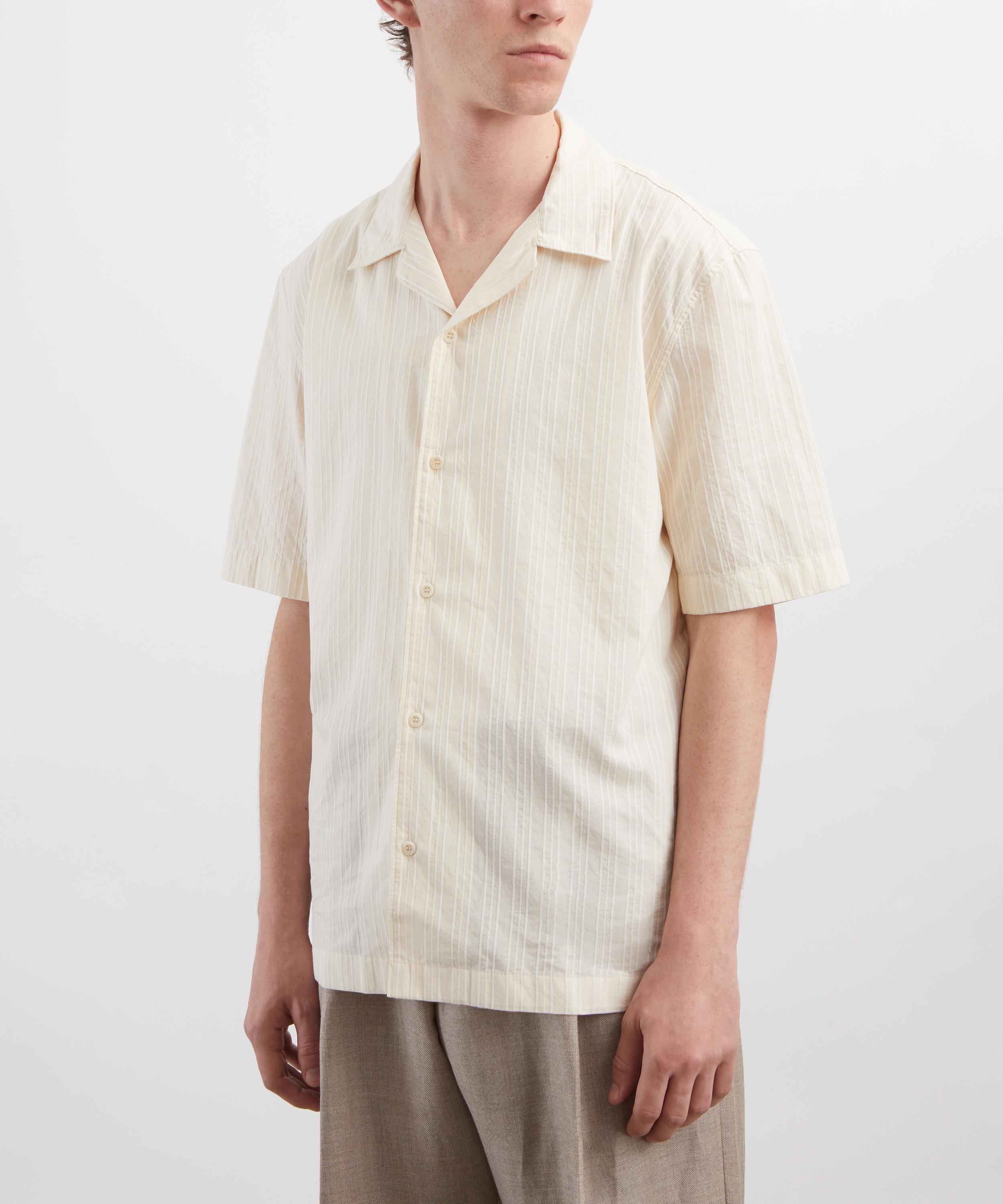 Sunspel - Textured Stripe Camp Collar Shirt image number 2