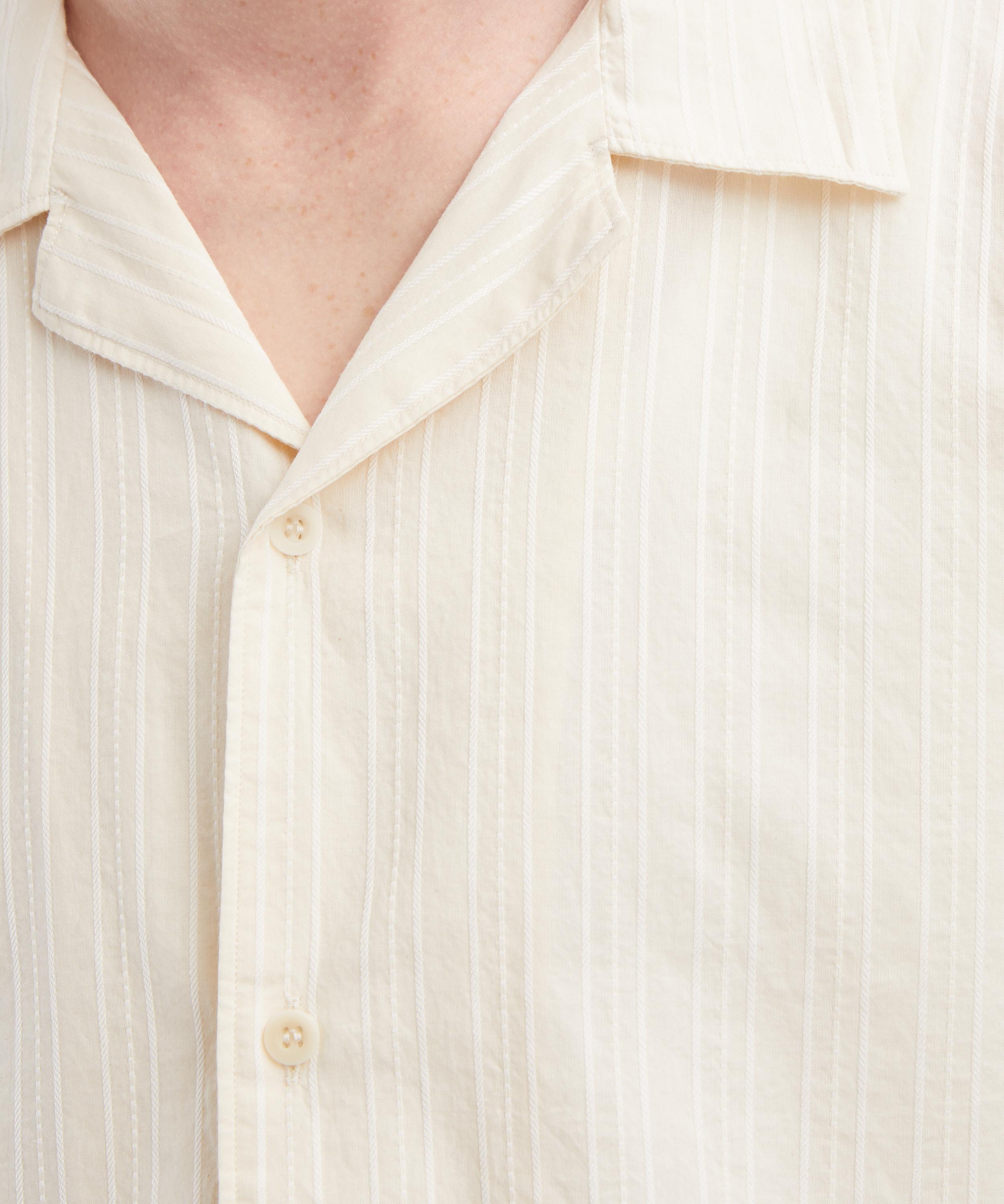 Sunspel - Textured Stripe Camp Collar Shirt image number 4