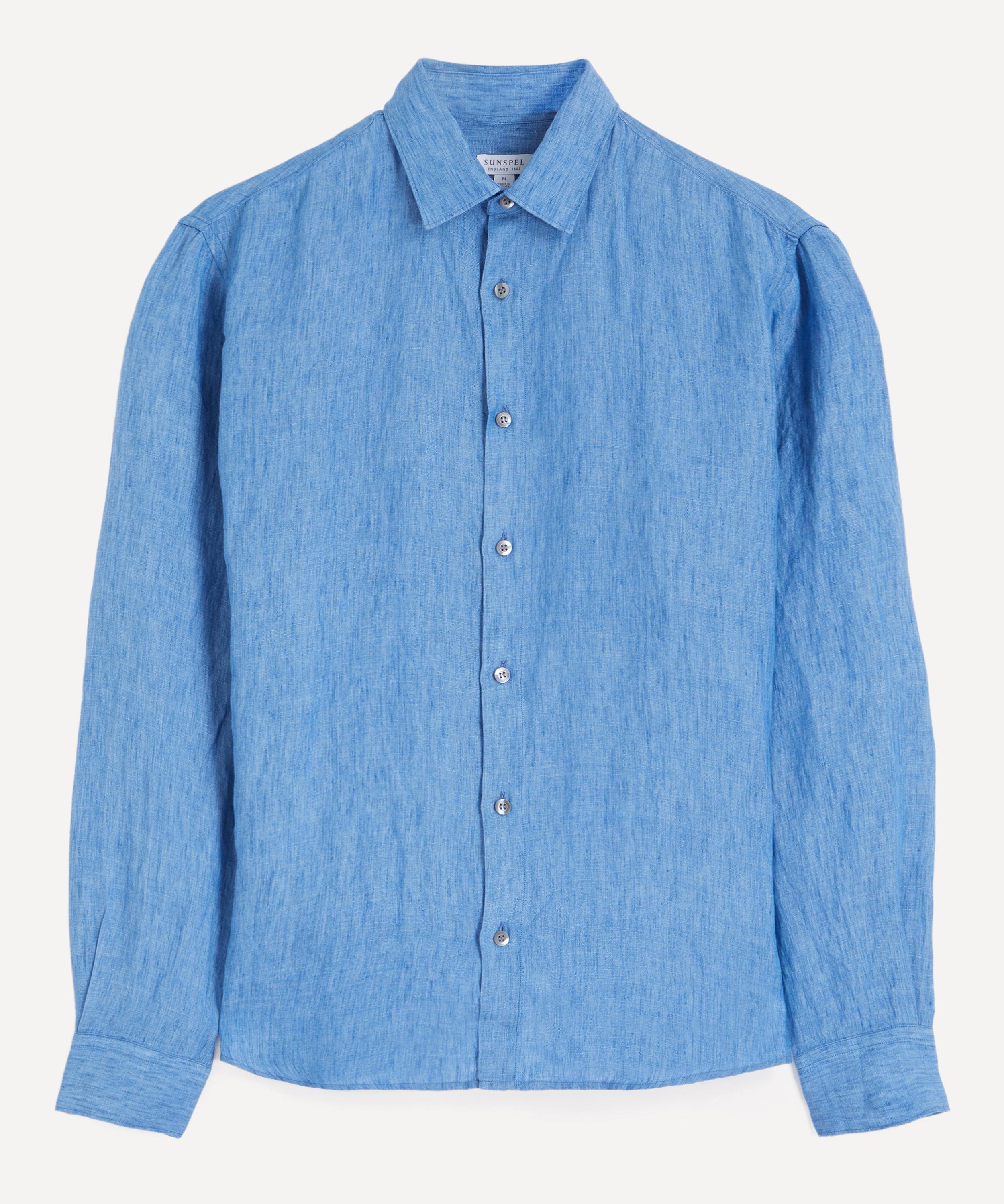 Sunspel - Cool Blue Linen Shirt
