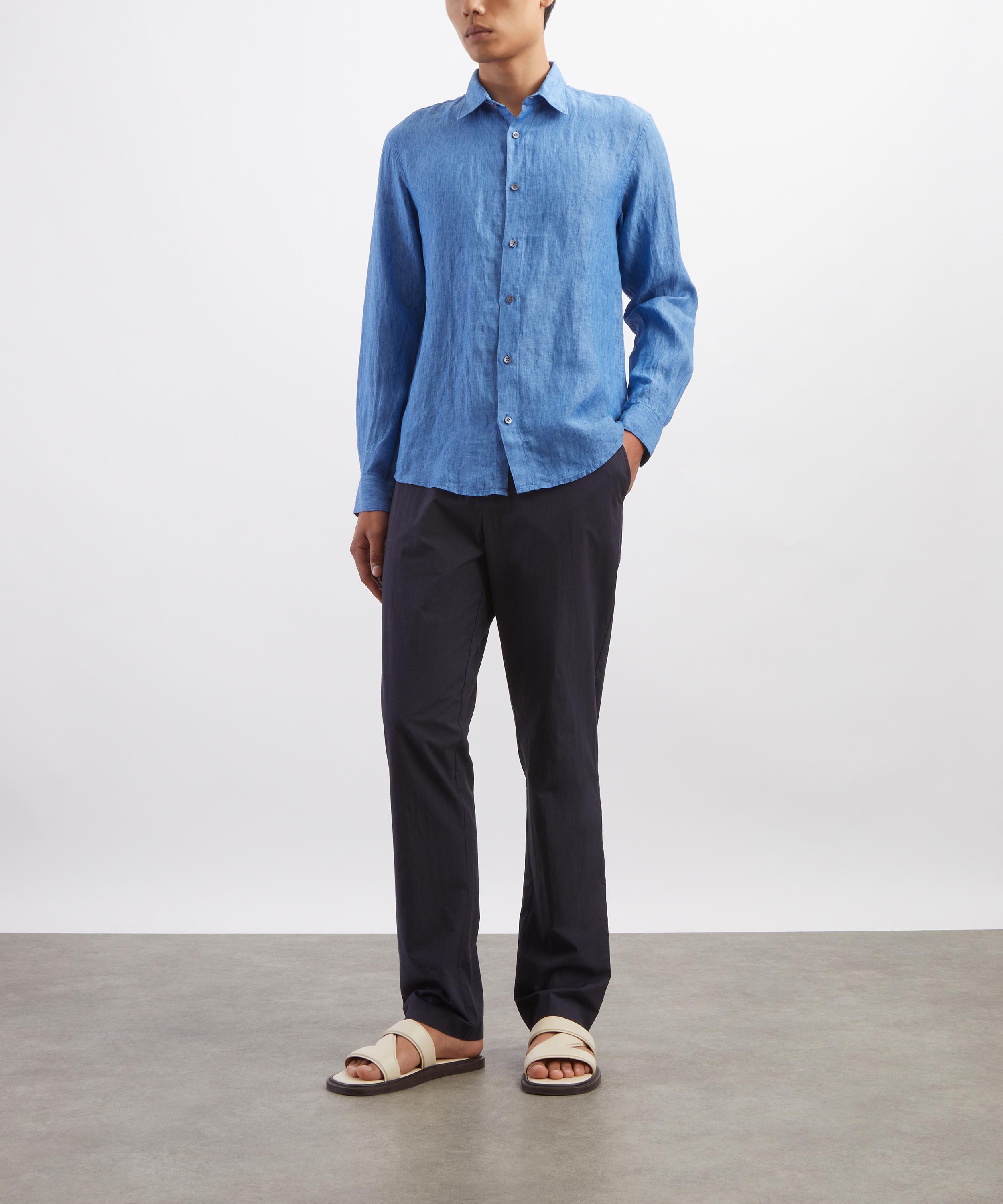 Sunspel - Cool Blue Linen Shirt image number 1