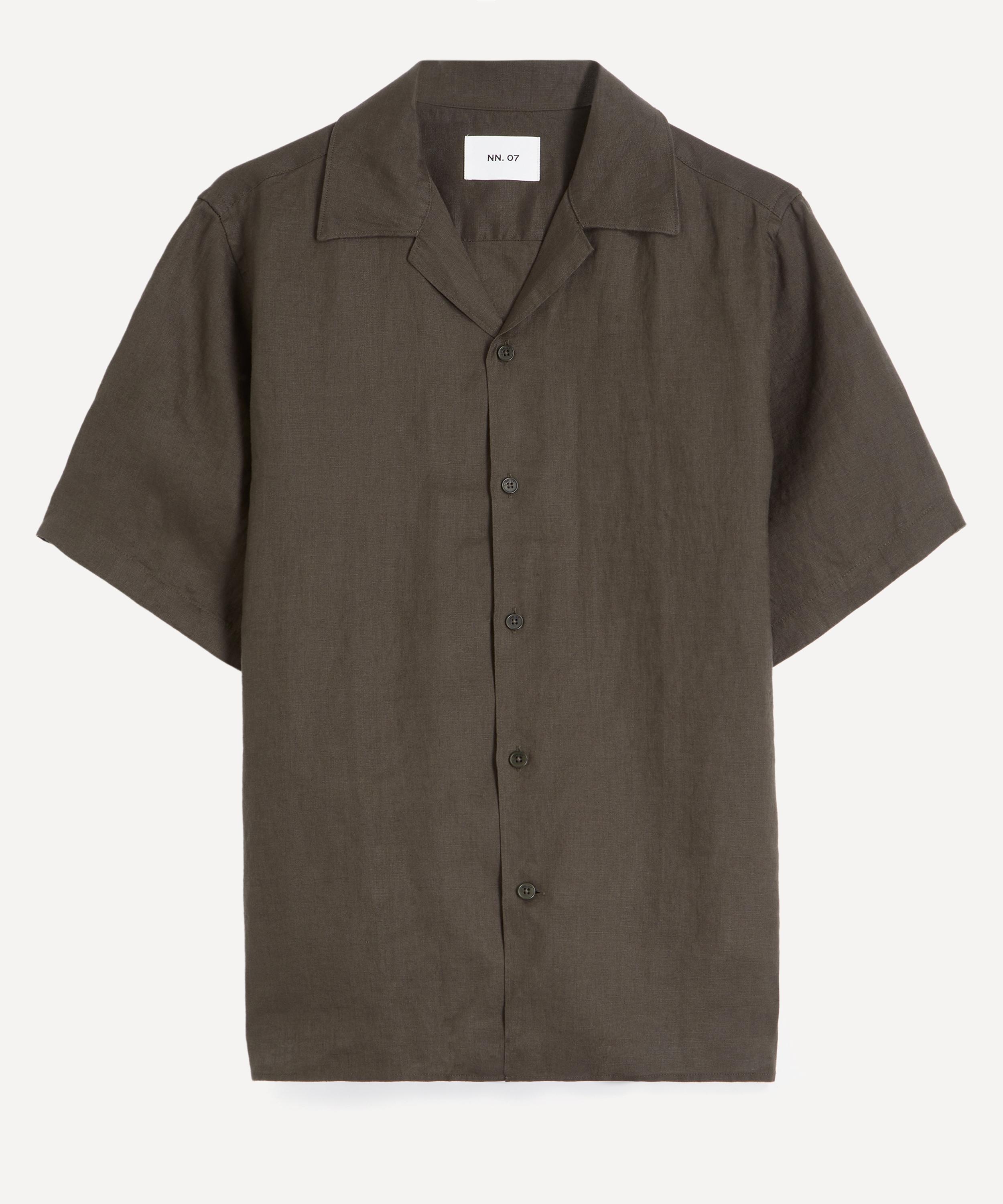 NN.07 - Julio Open Collar Linen Shirt