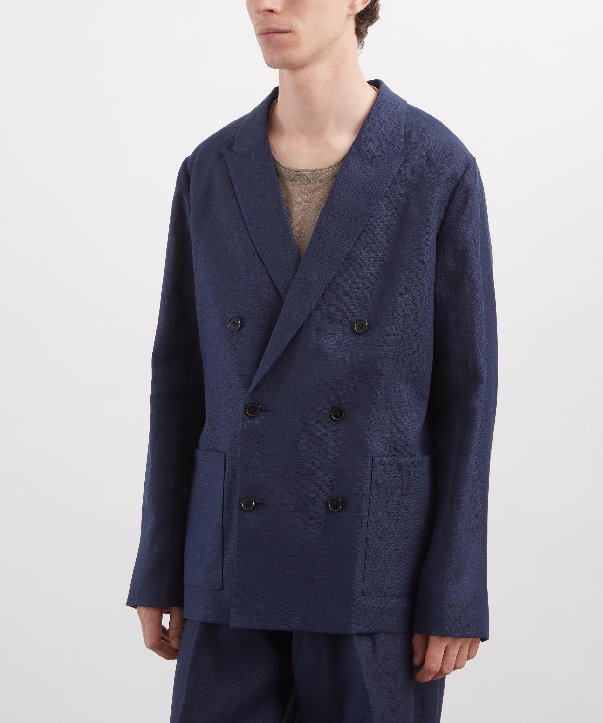 NN07 - Justin Navy Double-Breasted Blazer image number 2