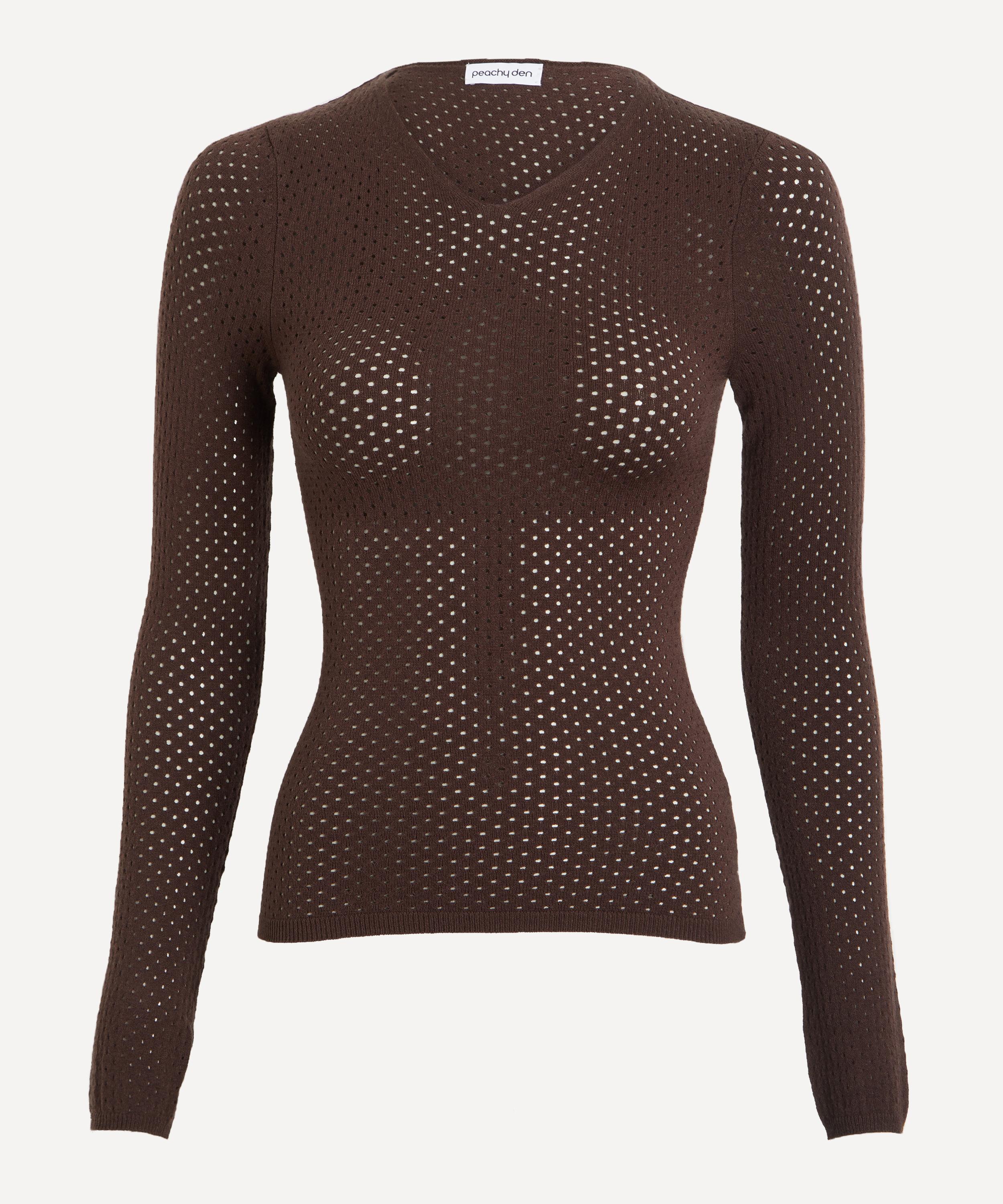Peachy Den - Carly Thermal V-Neck Jumper