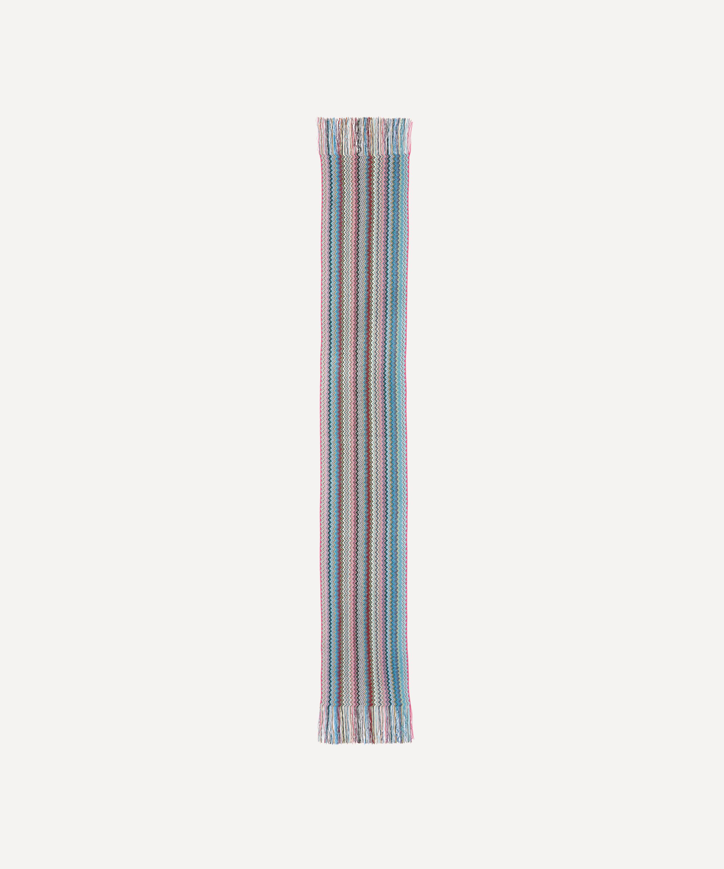Missoni - Fringed Zig-Zag Purple Scarf image number 1