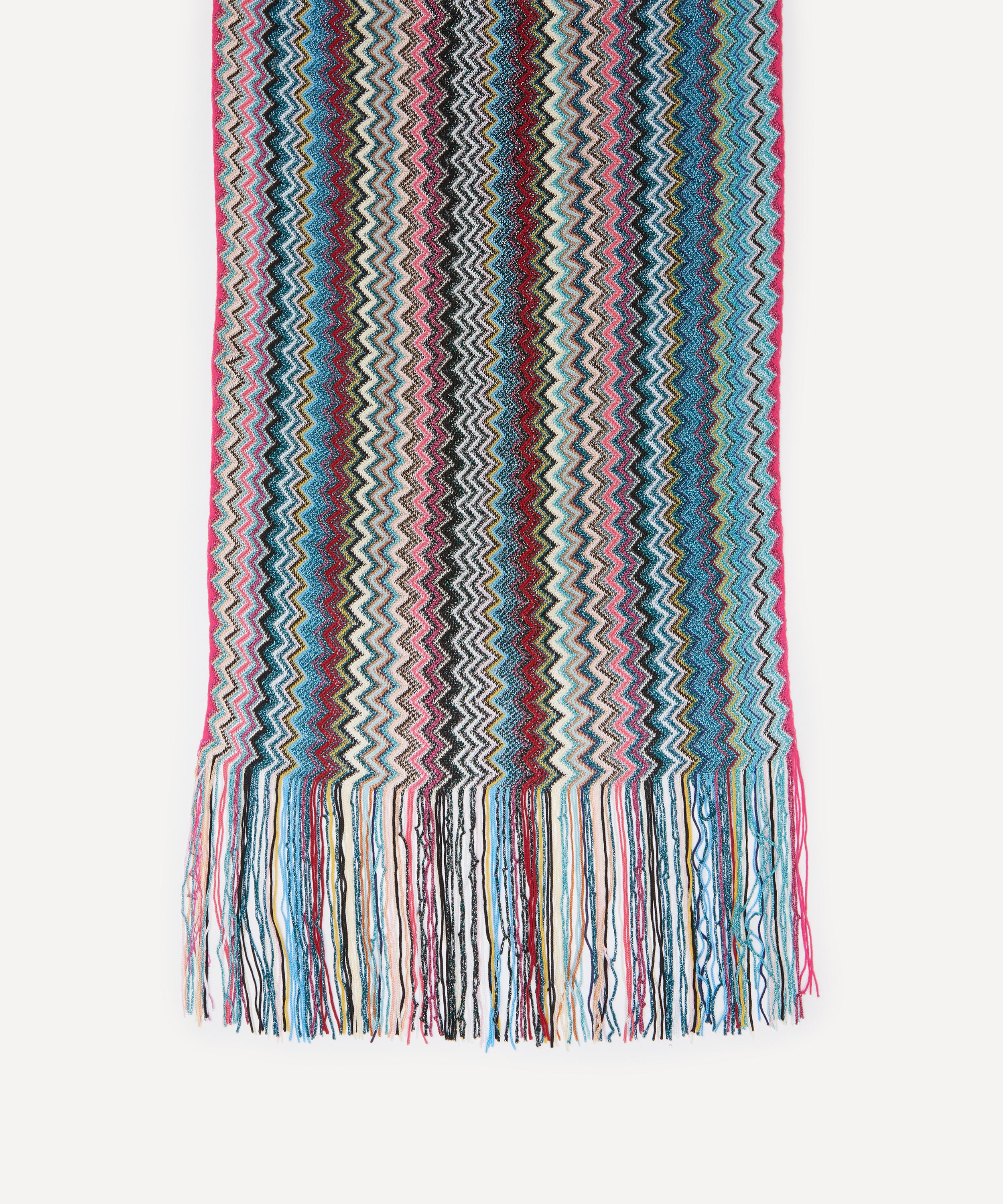Missoni - Fringed Zig-Zag Purple Scarf image number 2