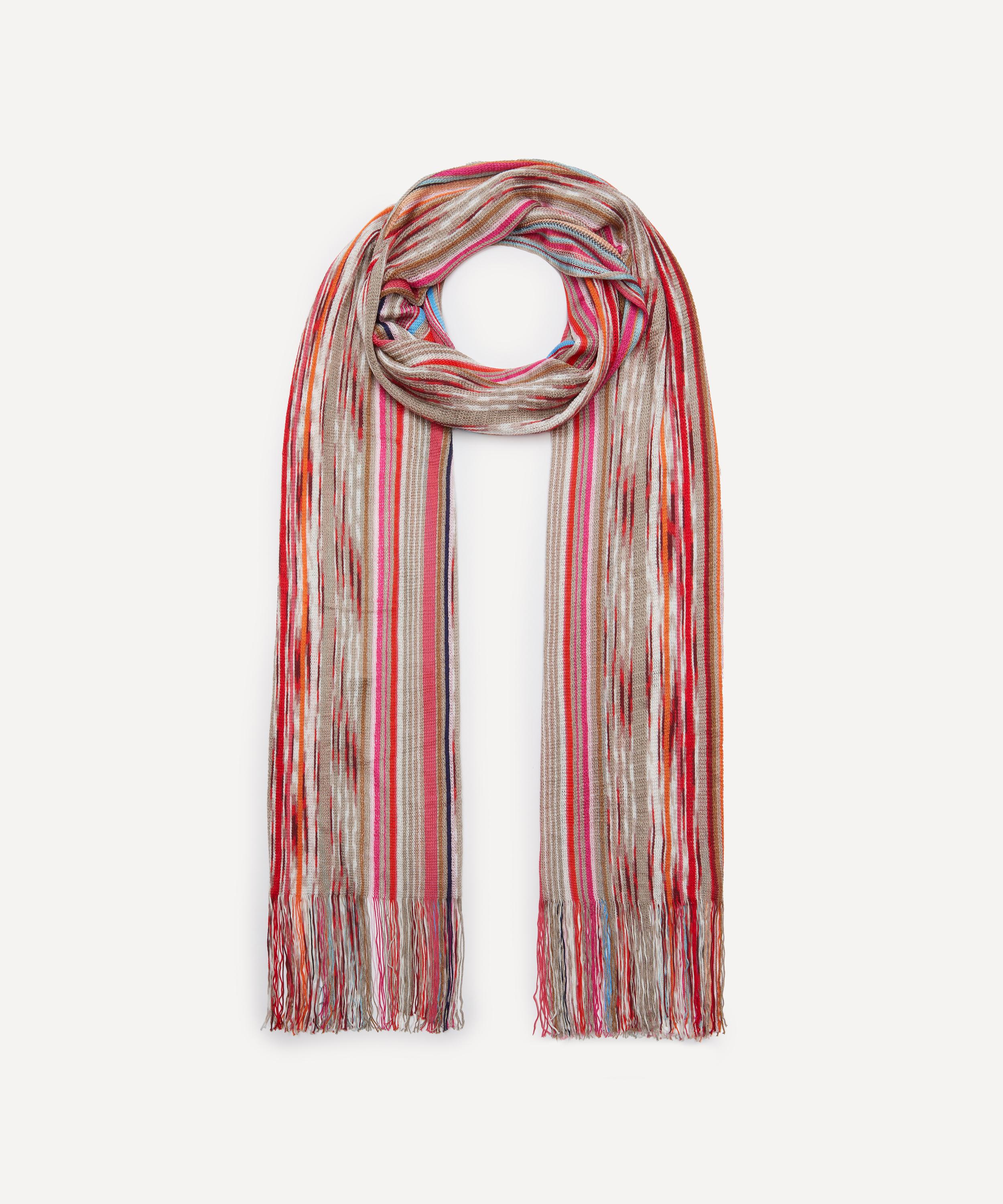 Missoni - Fringed Striped Pink Scarf image number 0