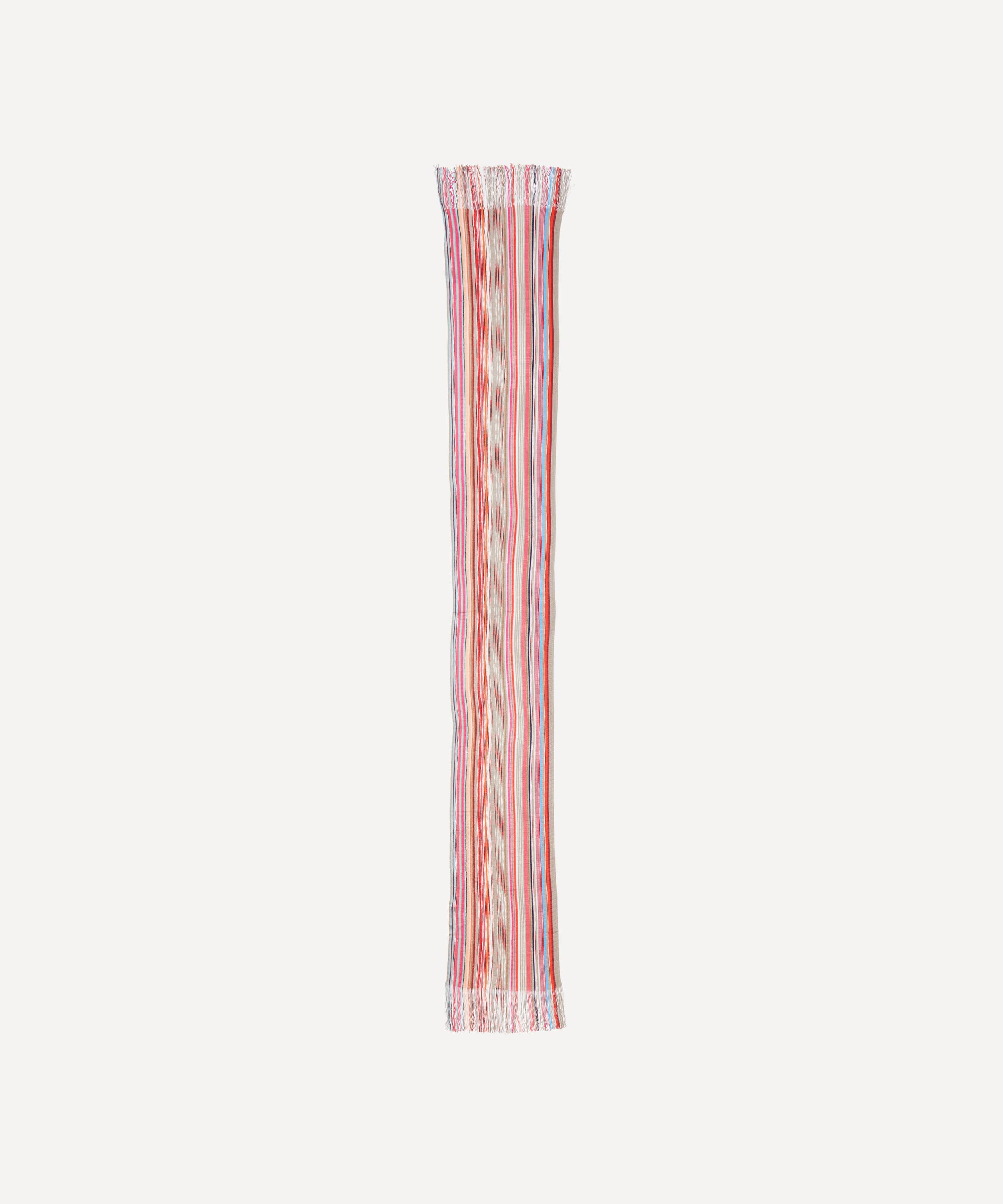 Missoni - Fringed Striped Pink Scarf image number 1