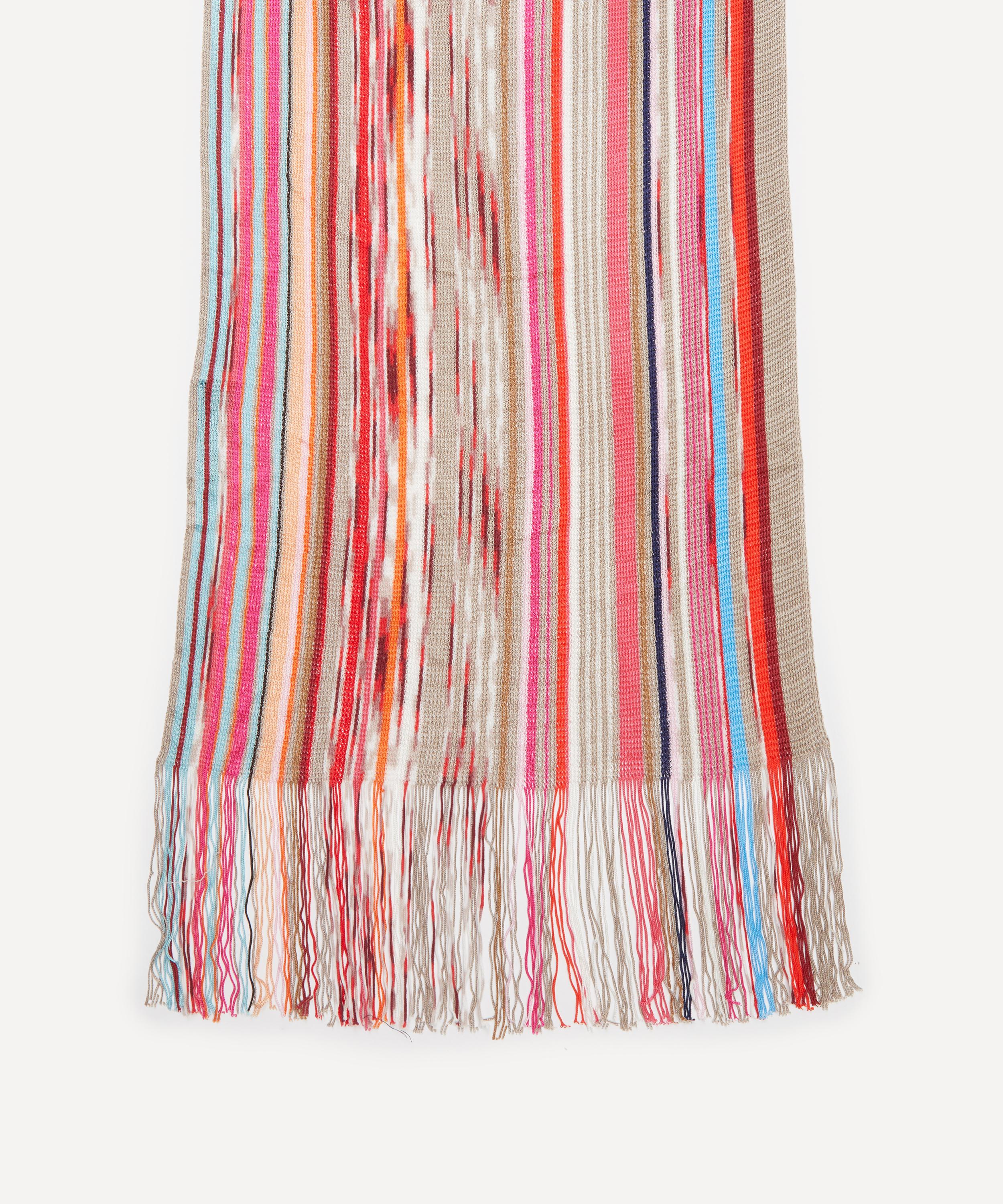 Missoni - Fringed Striped Pink Scarf image number 2