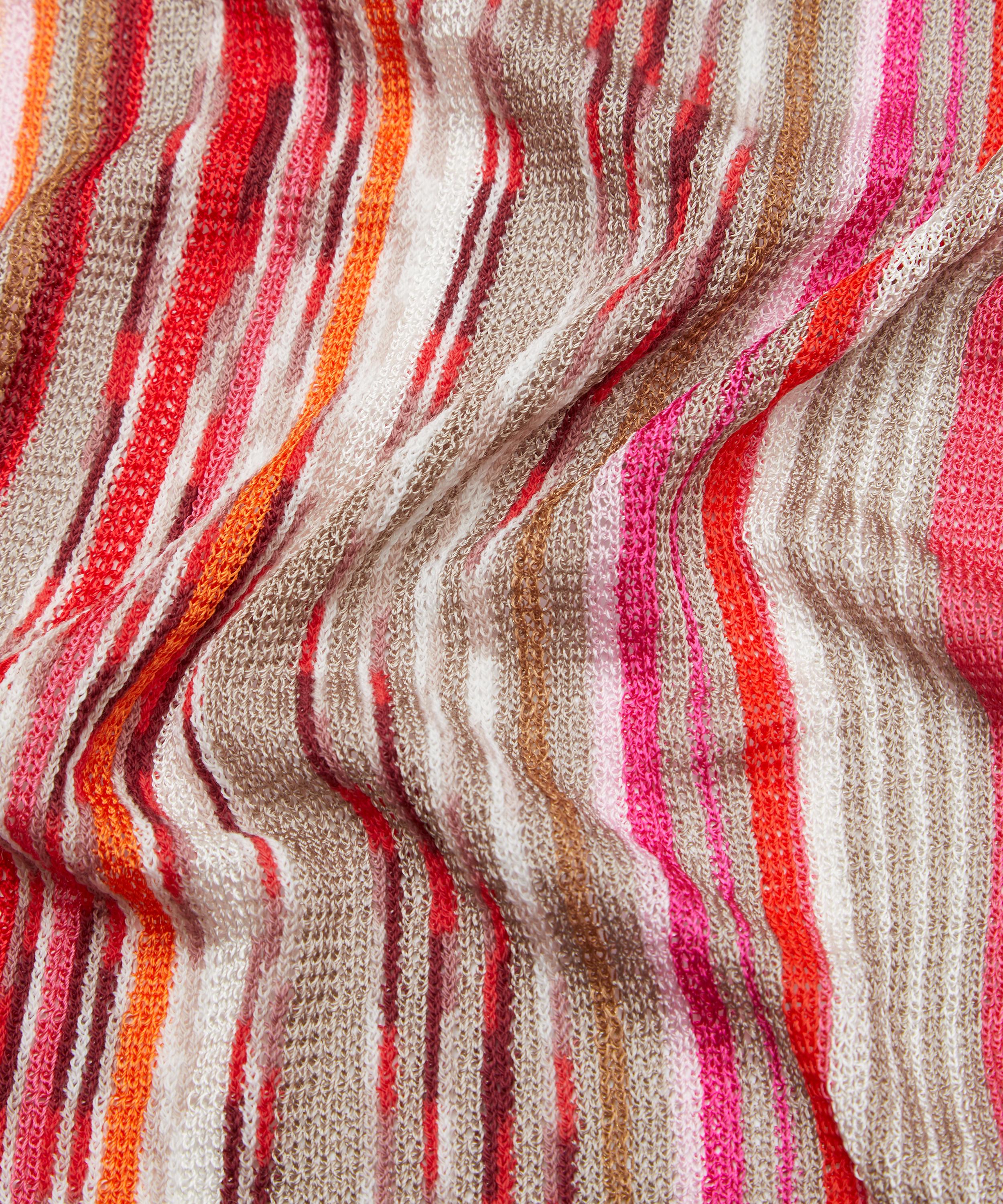 Missoni - Fringed Striped Pink Scarf image number 3