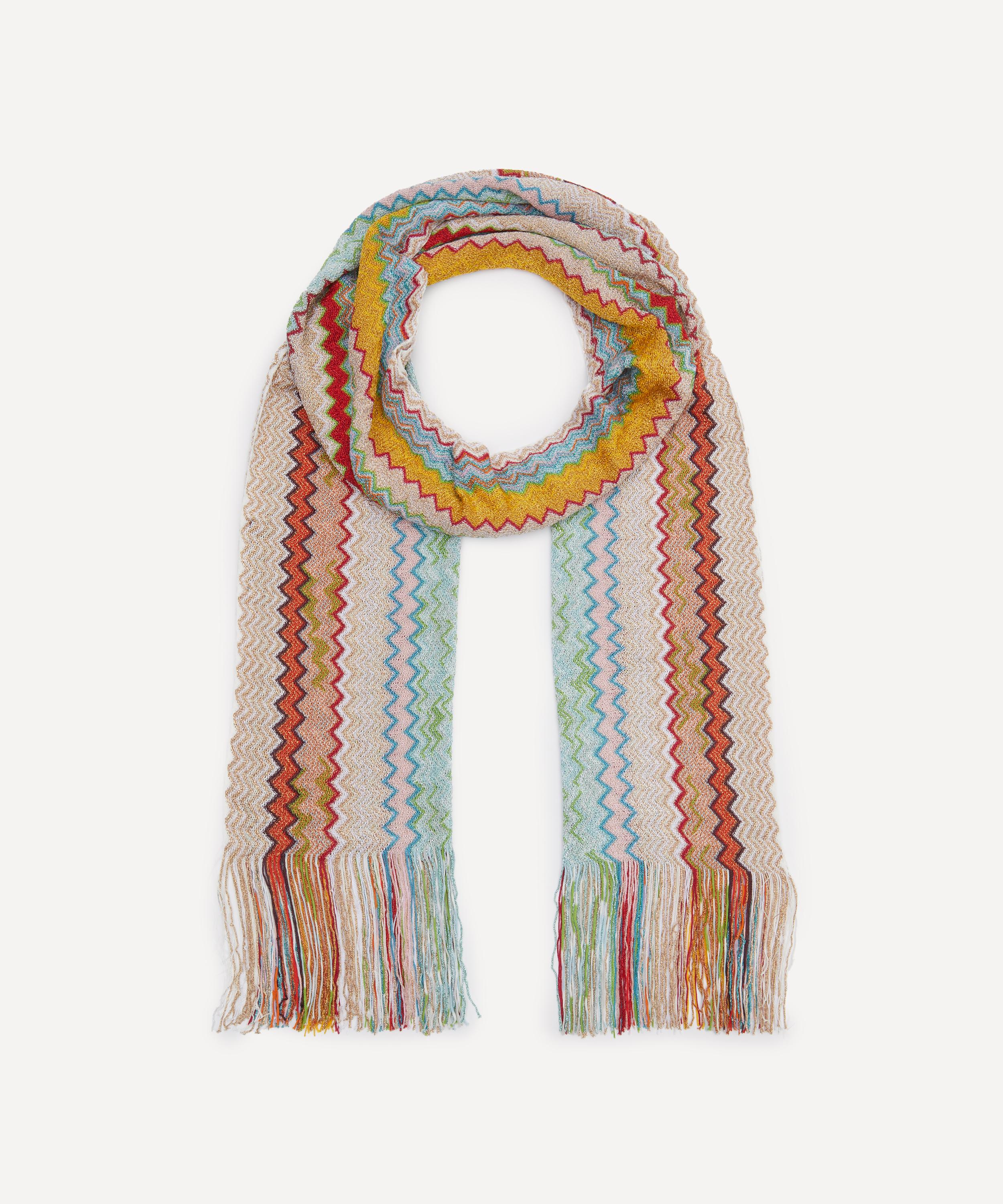 Missoni Fringed Zig-Zag Orange Scarf | Liberty