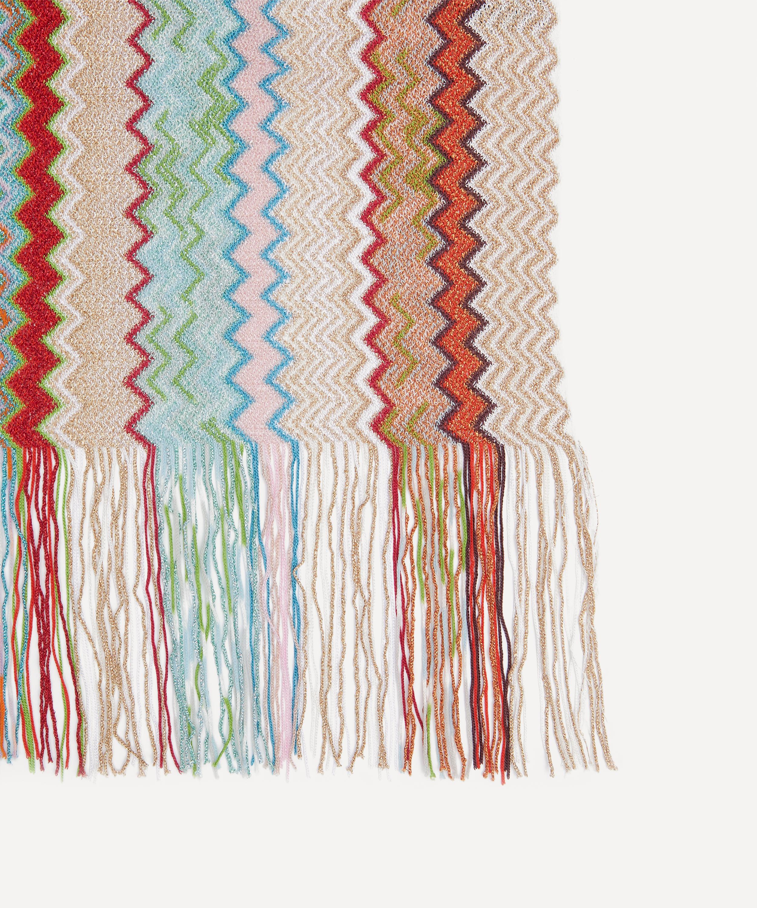 Missoni Fringed Zig-Zag Orange Scarf | Liberty