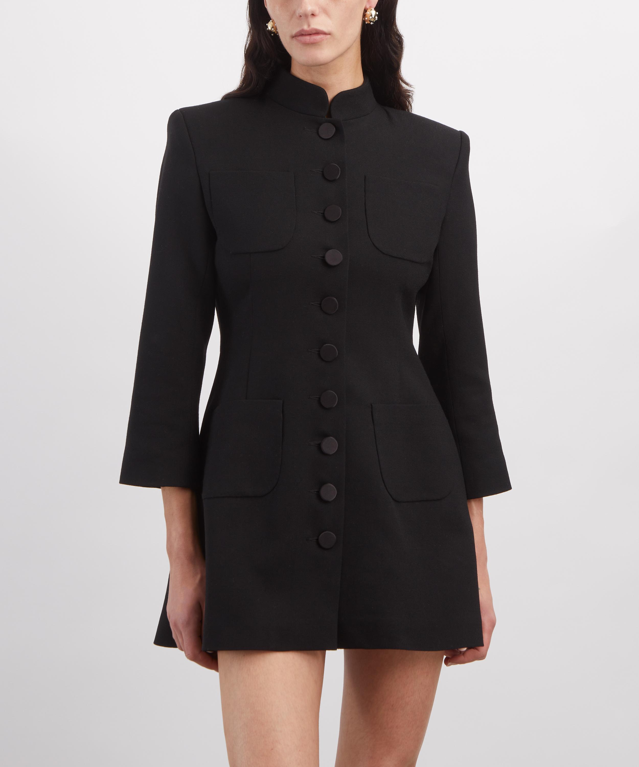 THE IRISH TWIN - Ceci Black Wool-Crepe Jacket image number 2
