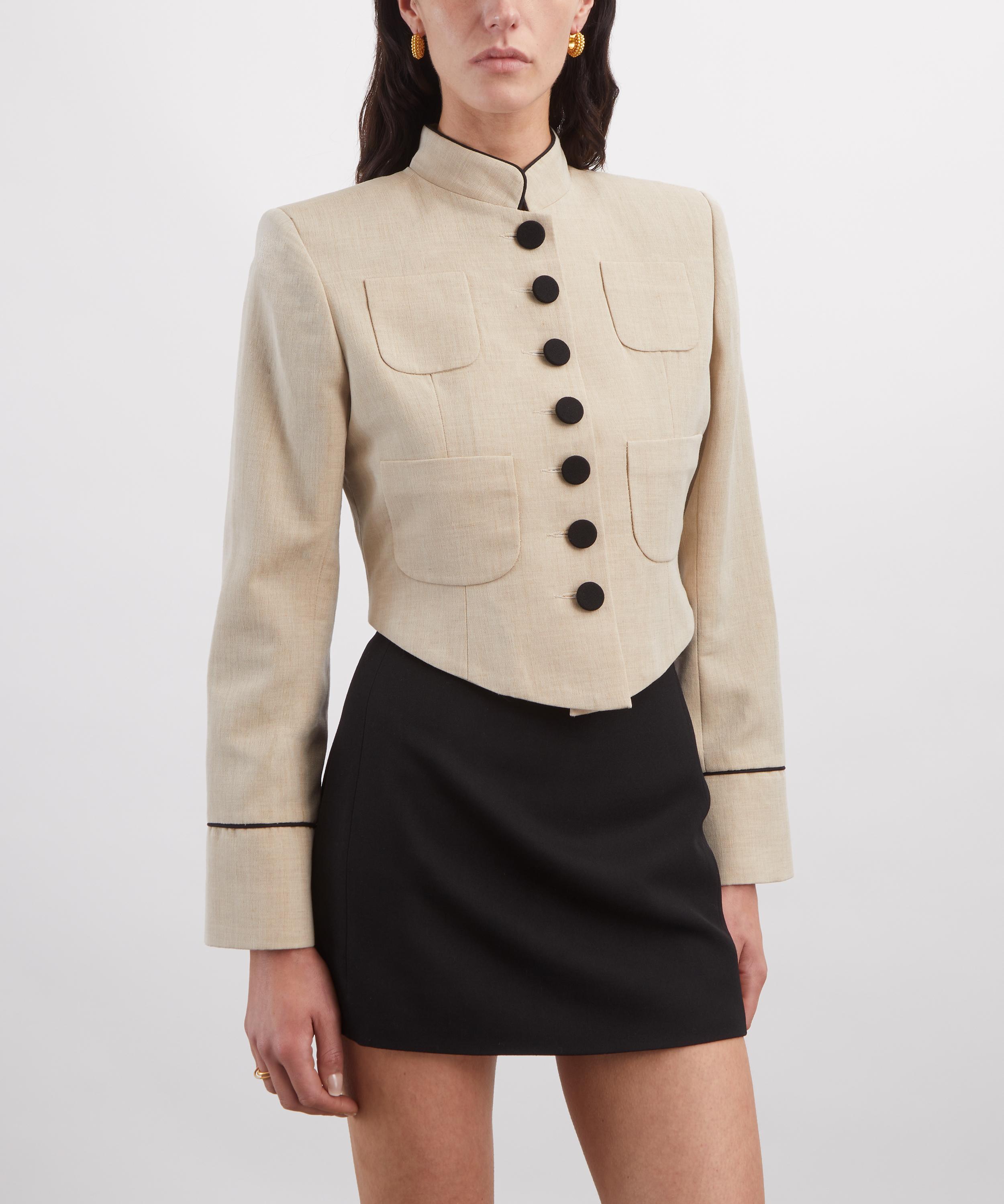 THE IRISH TWIN - Jacki Cropped Wool-Linen Jacket image number 2