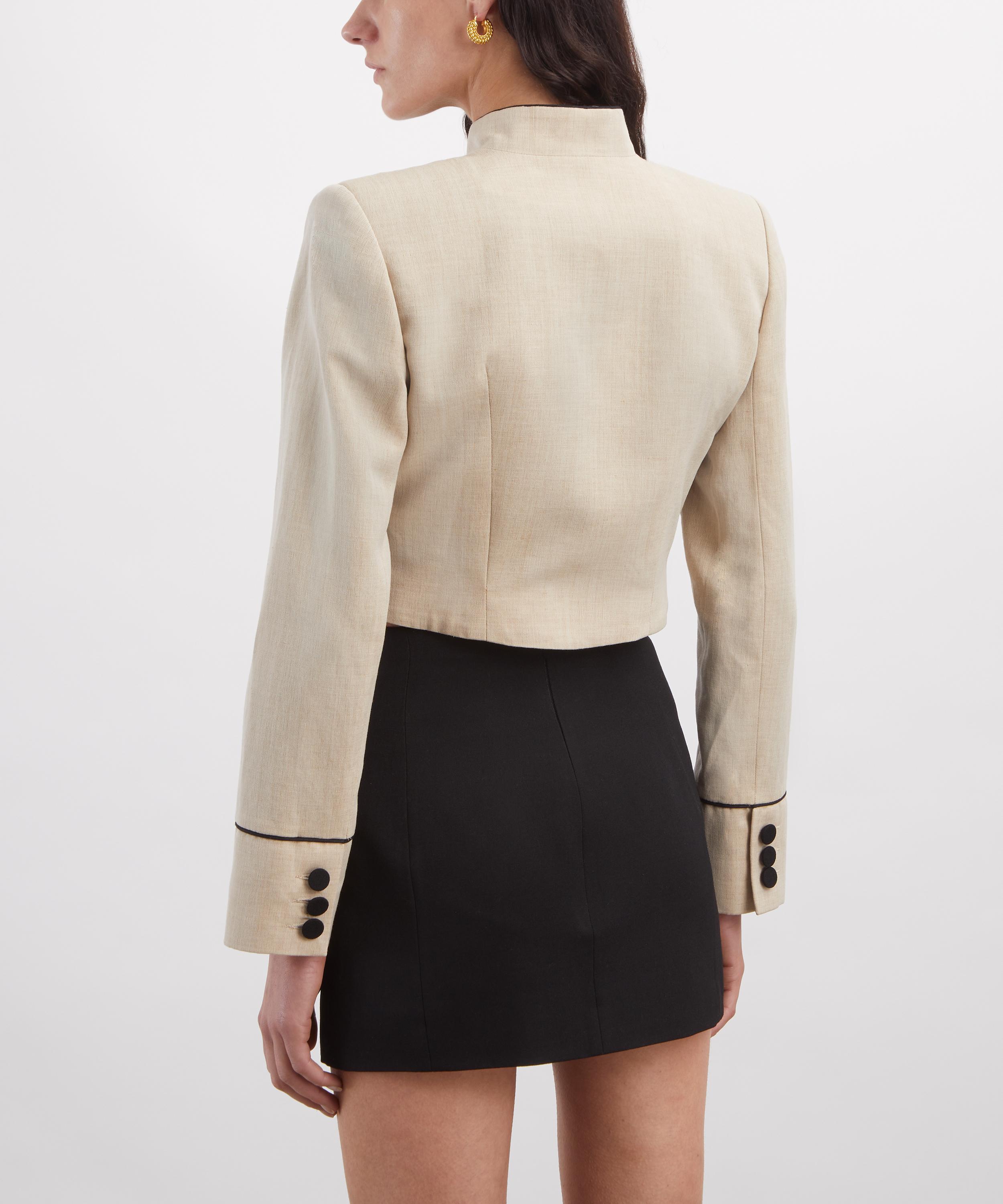 THE IRISH TWIN - Jacki Cropped Wool-Linen Jacket image number 3