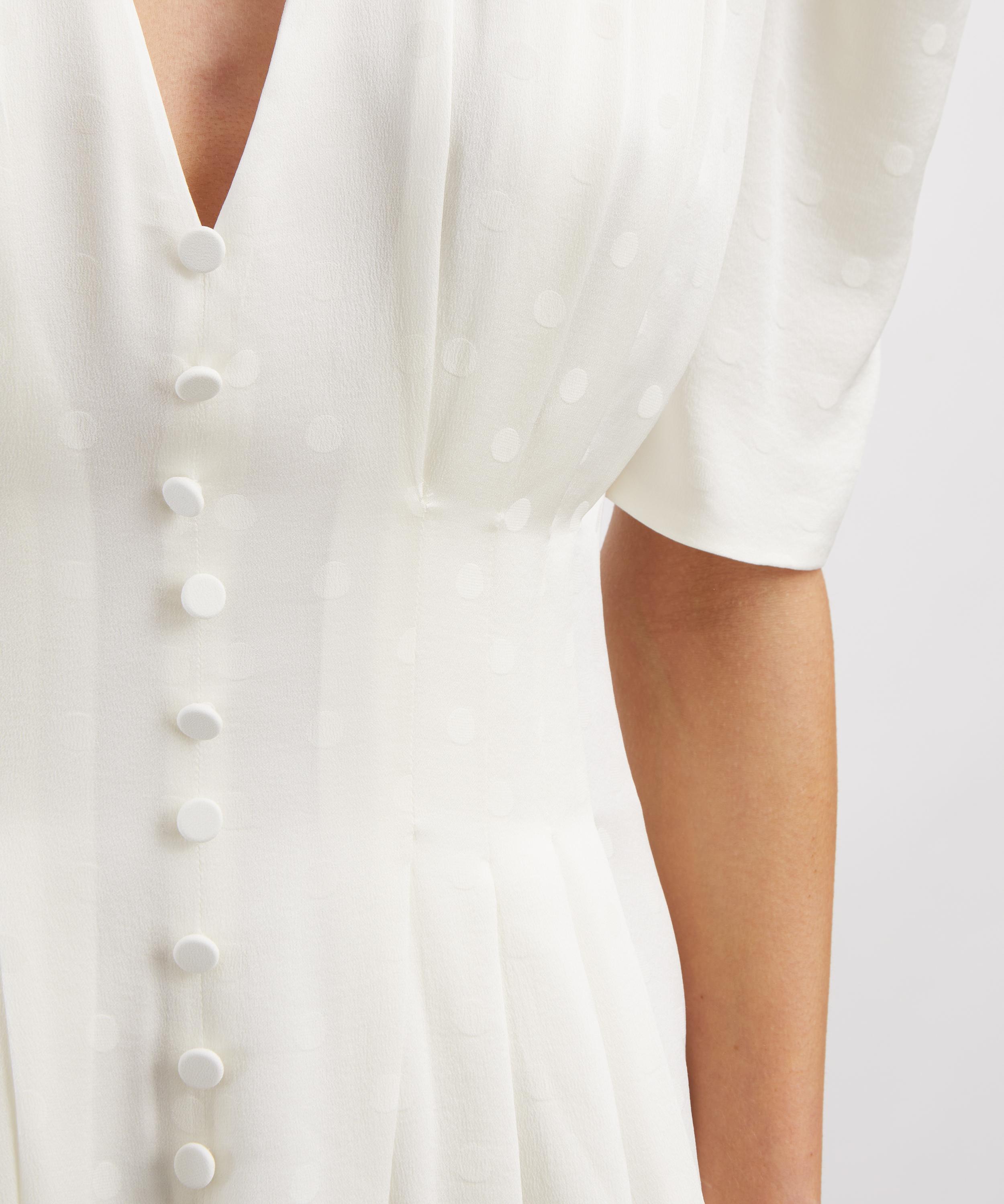 THE IRISH TWIN - Betti Off-White Jacquard Long Dress image number 4