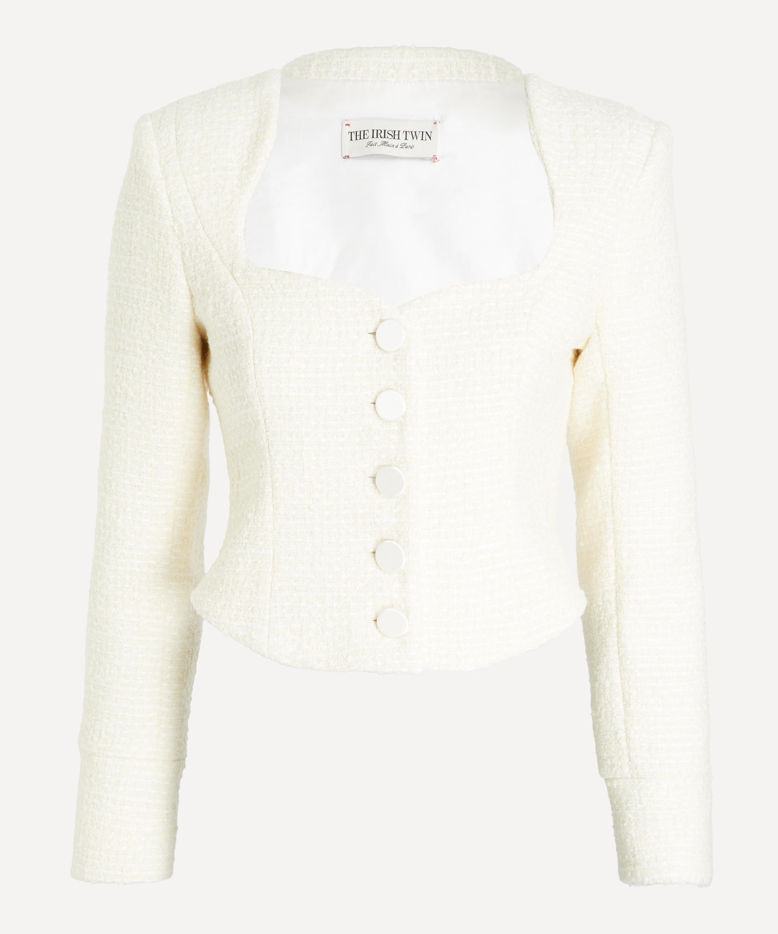 THE IRISH TWIN - Josi Cropped Wool Tweed Jacket