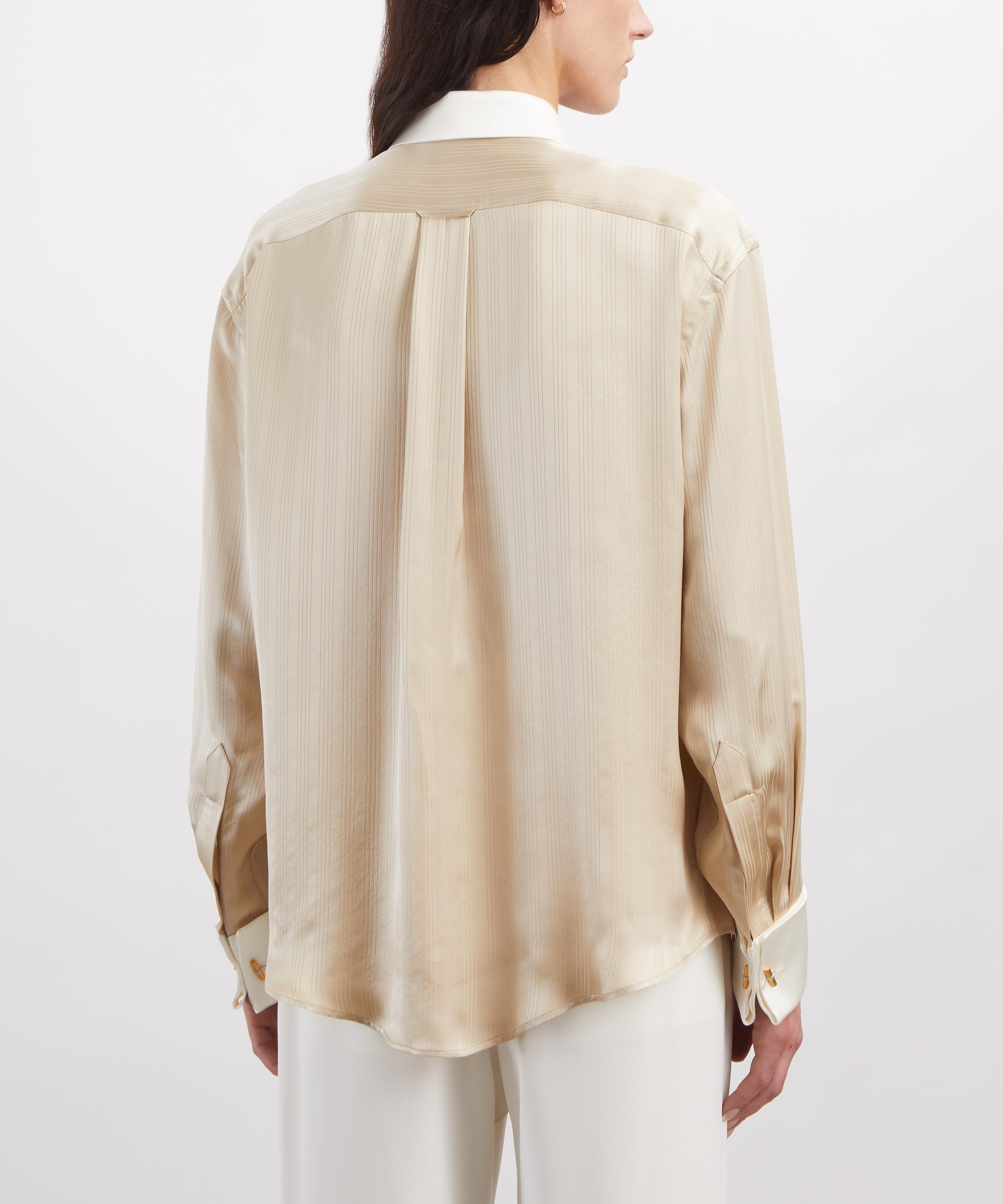 THE IRISH TWIN - Michi Sand Jacquard Stripes Shirt image number 3