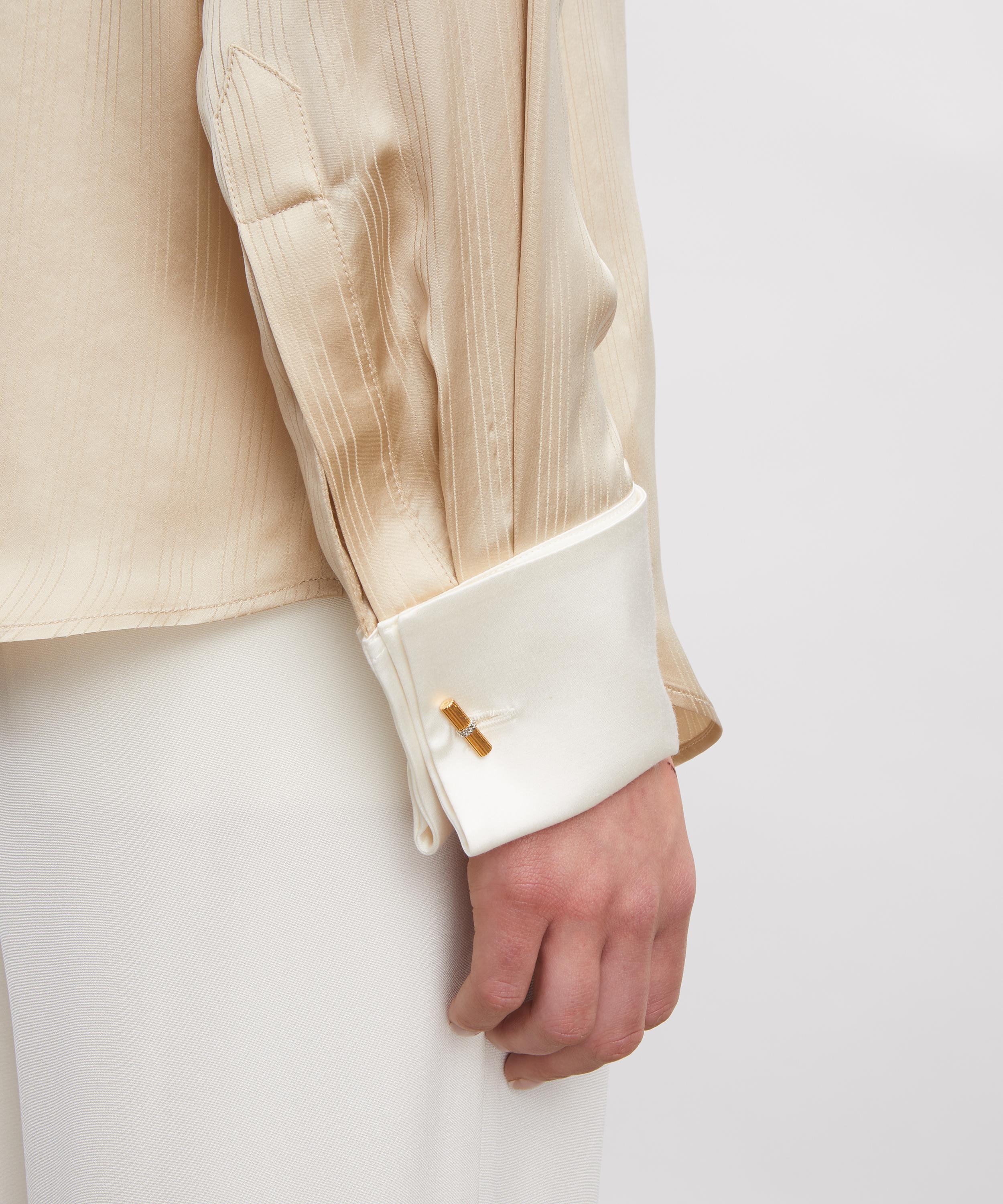 THE IRISH TWIN - Michi Sand Jacquard Stripes Shirt image number 4