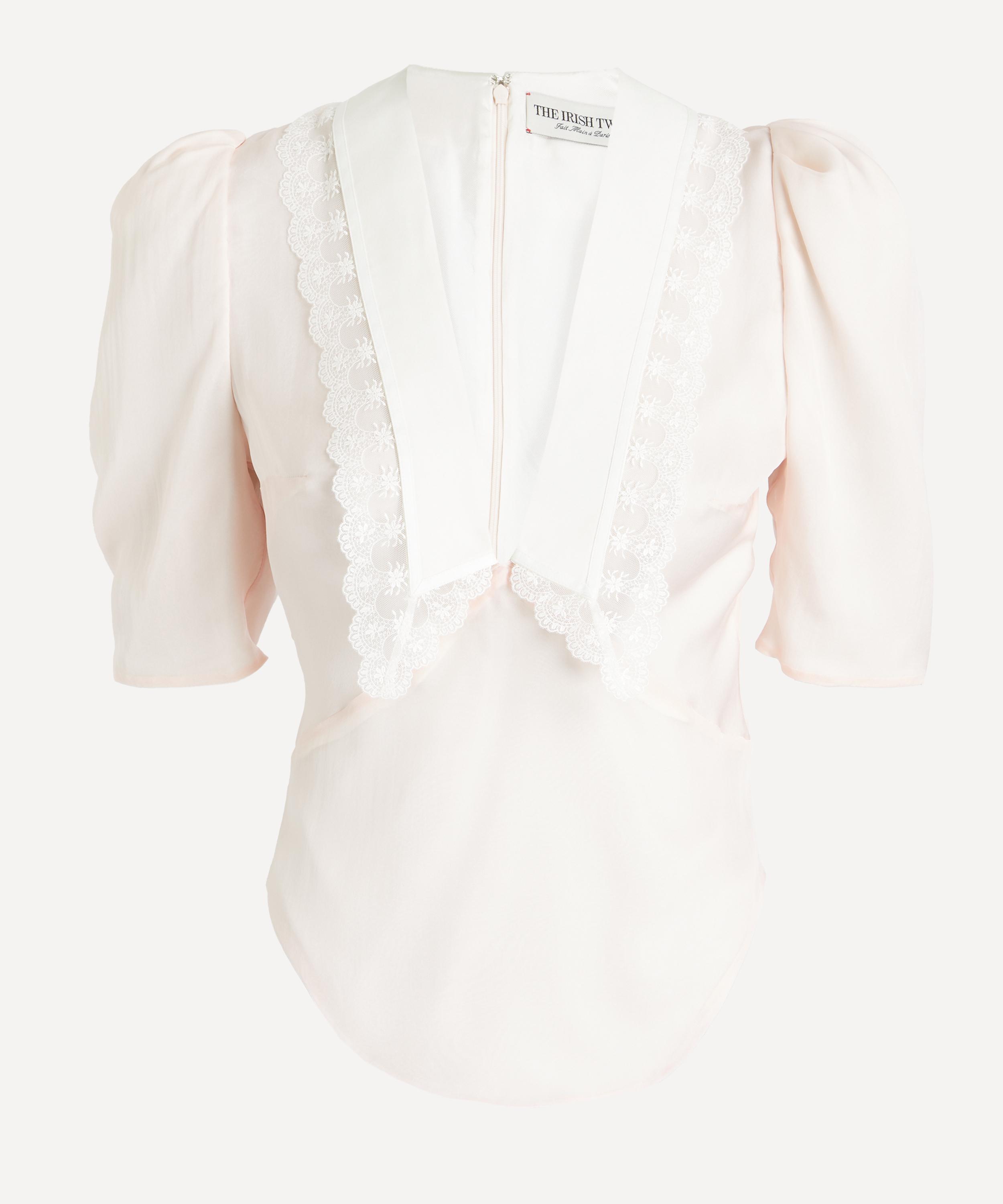 THE IRISH TWIN - Tildi Pink Chiffon Silk Top