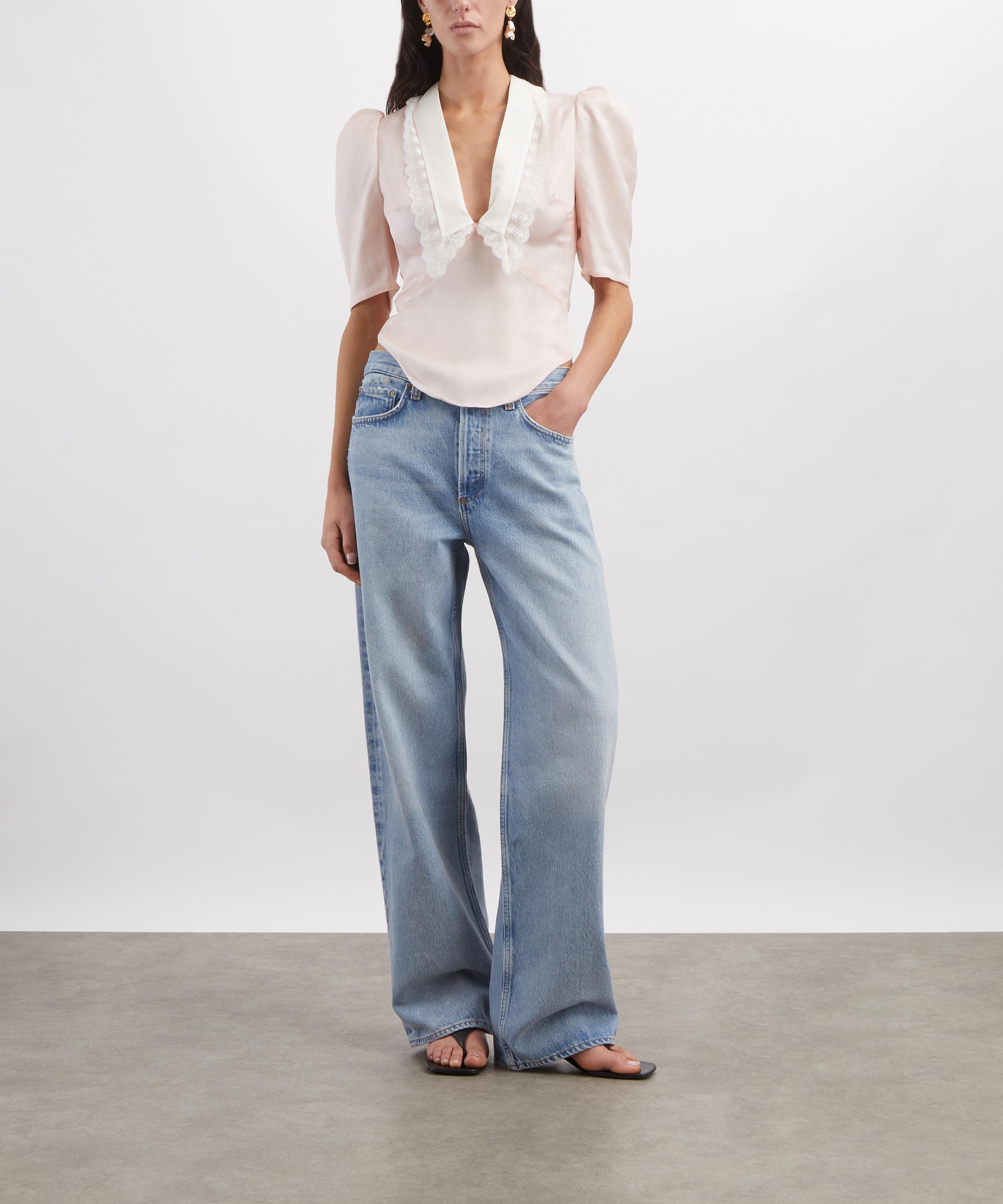 THE IRISH TWIN - Tildi Pink Chiffon Silk Top image number 1