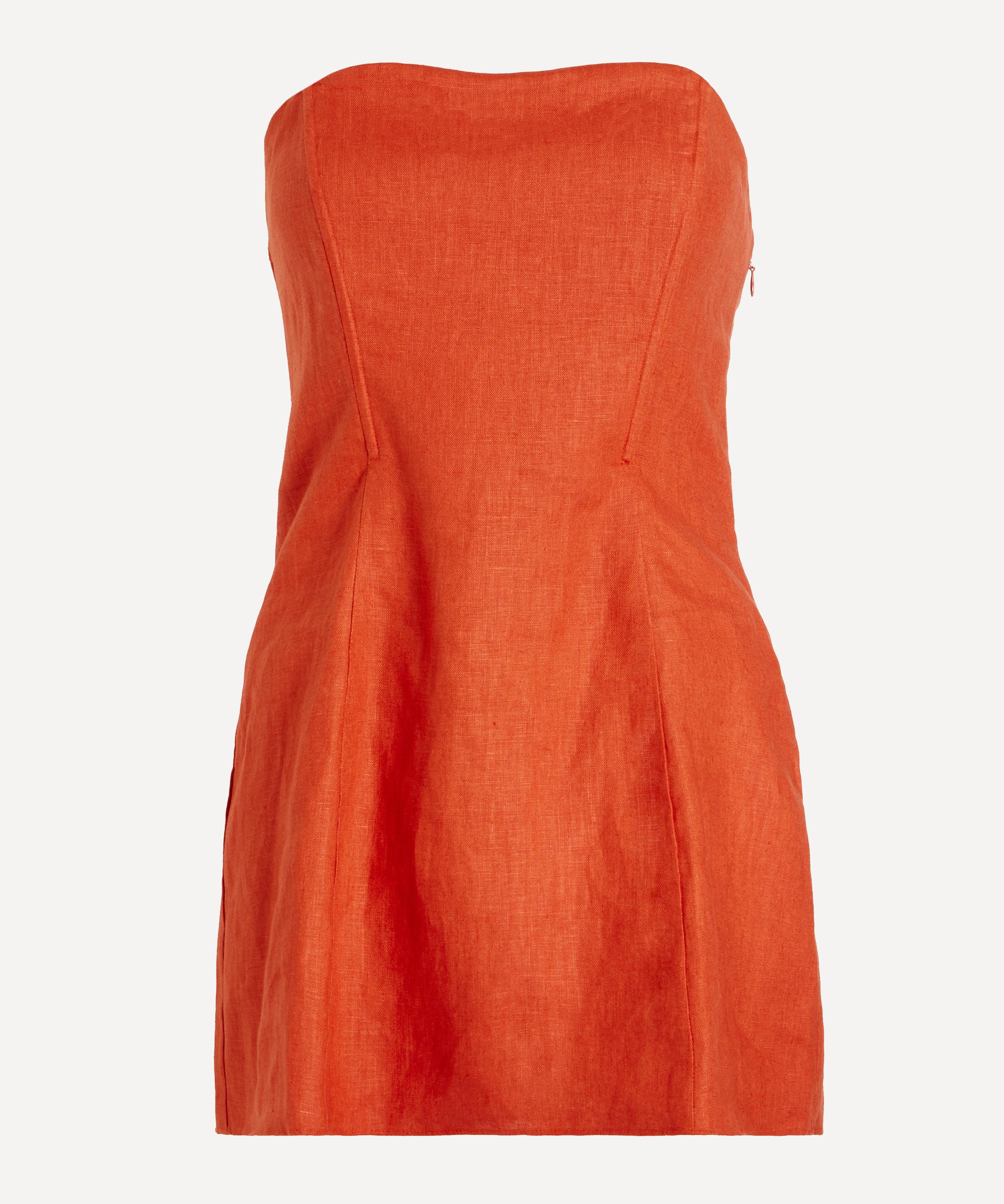 Reformation - Aurina Chili Mango Linen Top