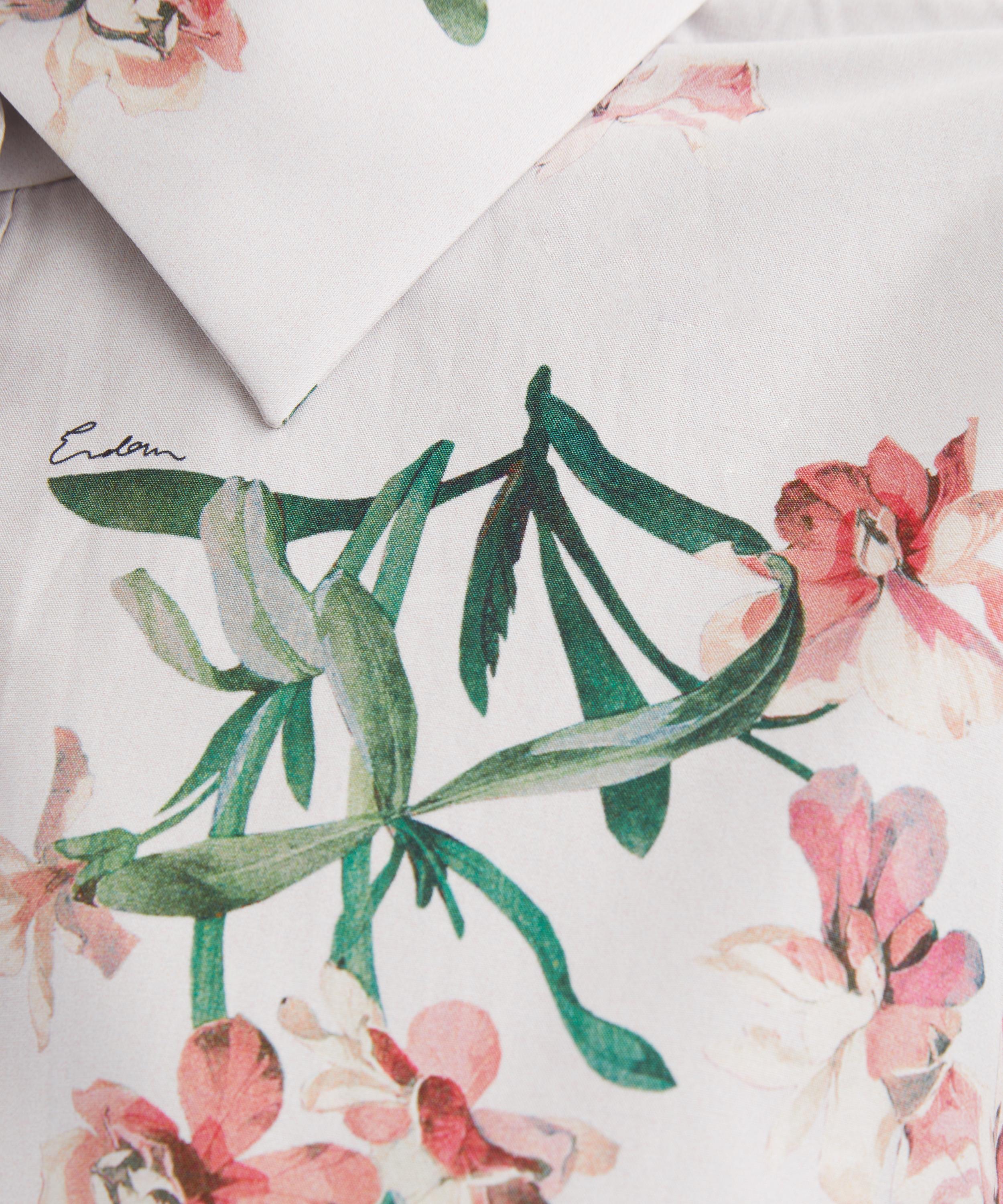 Erdem - Floral Cotton Short-Sleeve Midi Dress image number 4