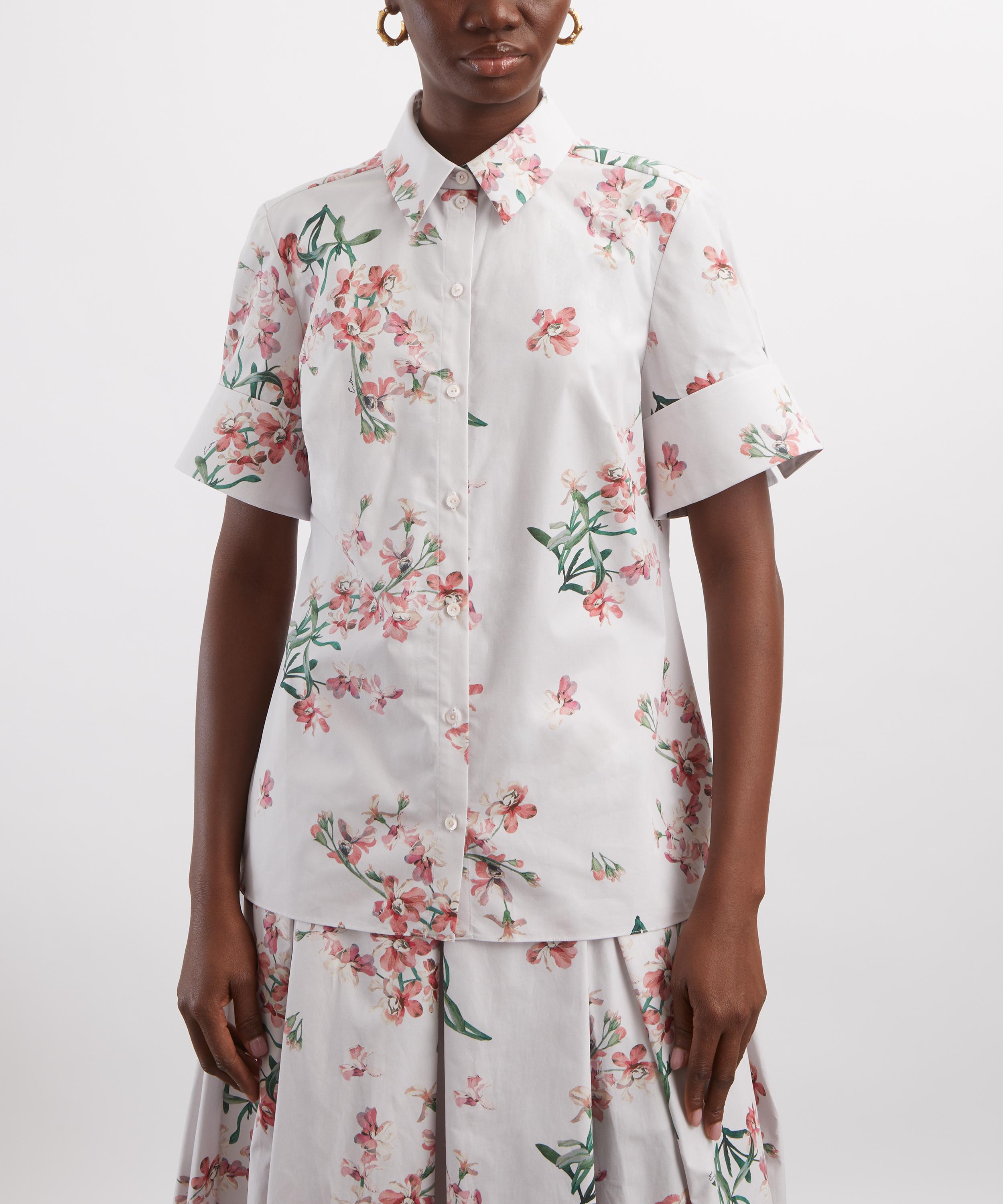 Erdem - Floral Print Short-Sleeve Shirt image number 2