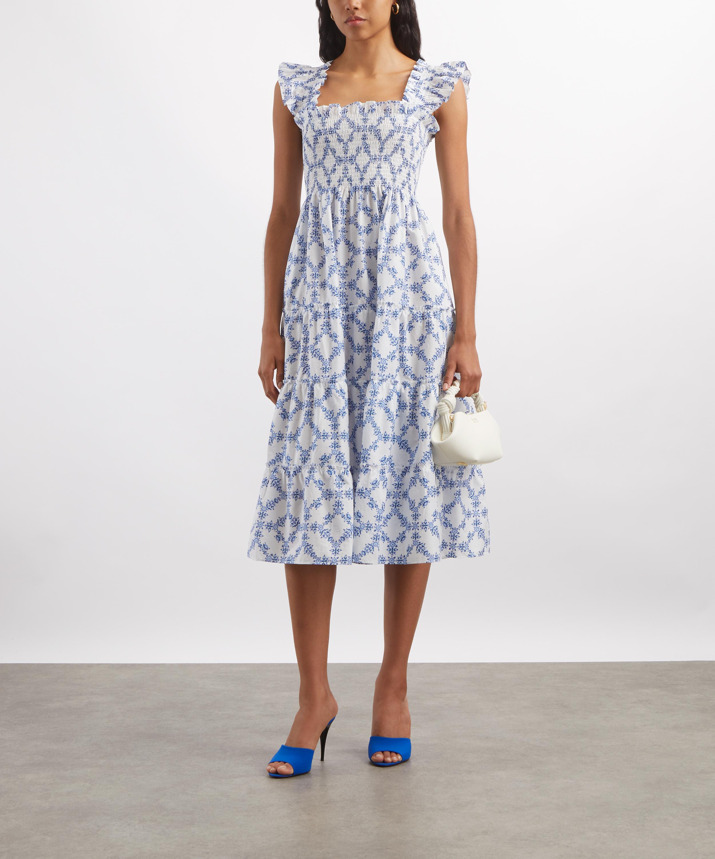 Hill House Home - Ellie Nap Blue Trellis Dress image number 1