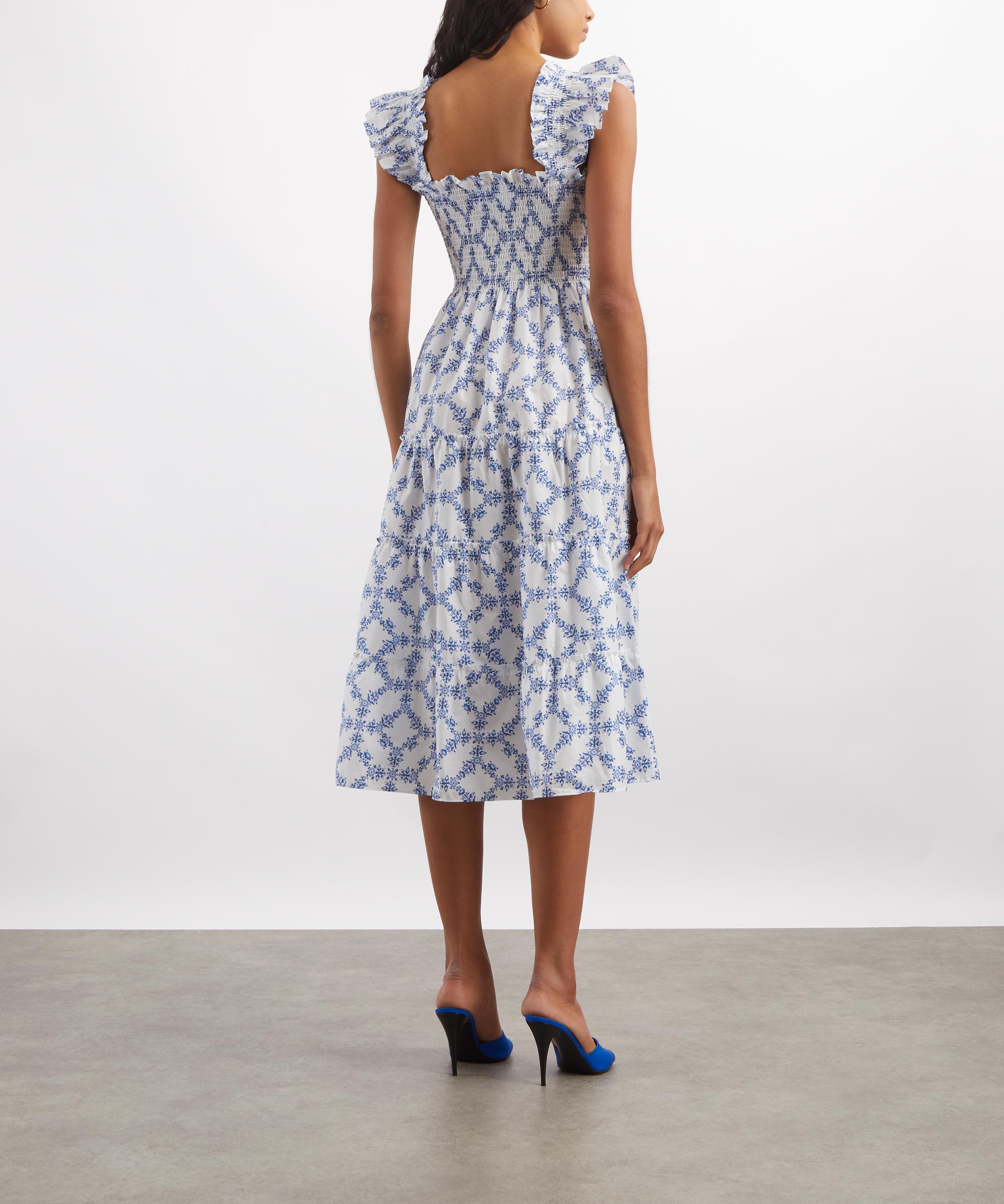 Hill House Home - Ellie Nap Blue Trellis Dress image number 3
