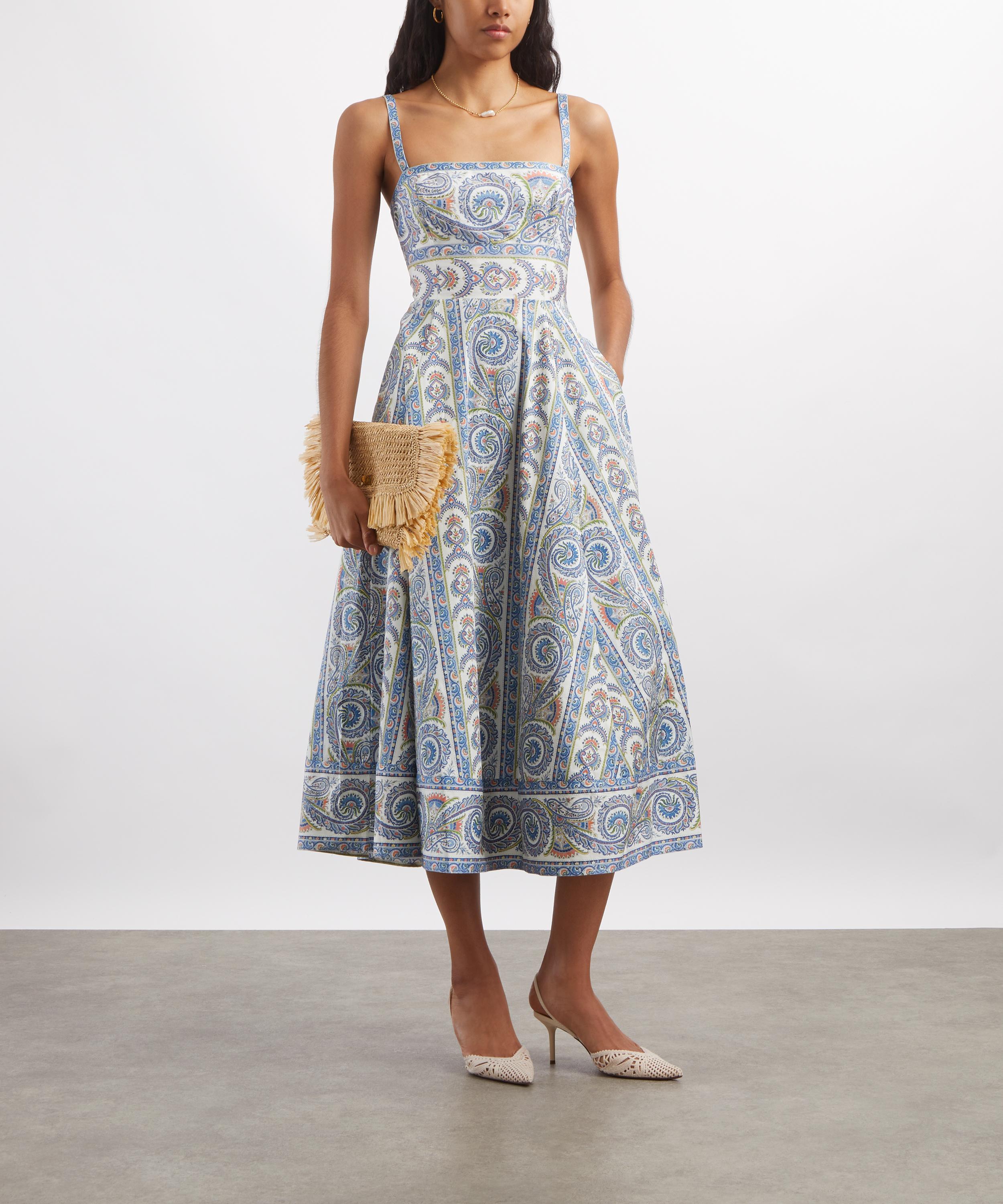 Hill House Home - Margot Blue Corsica Paisley Dress image number 1