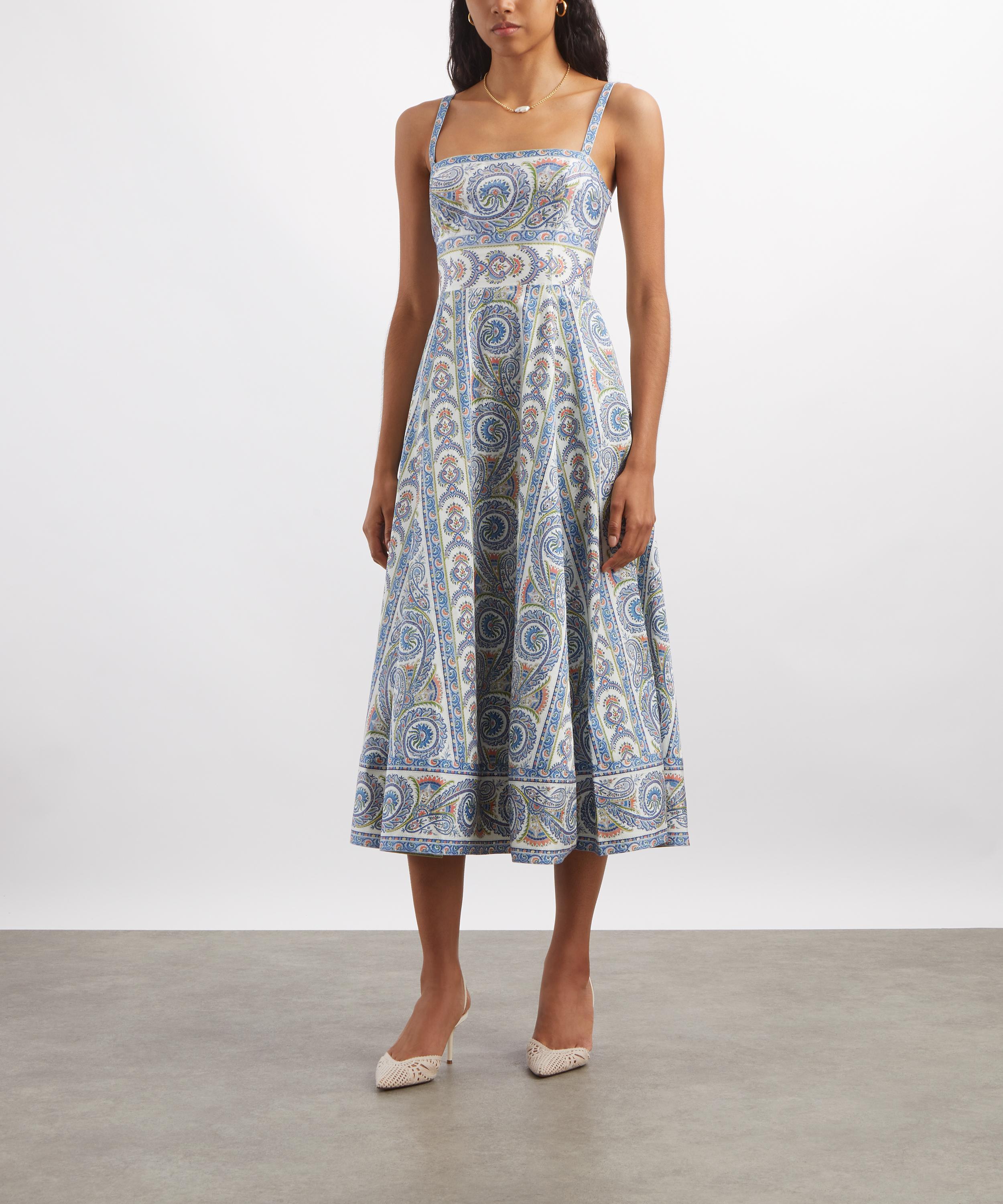 Hill House Home - Margot Blue Corsica Paisley Dress image number 2