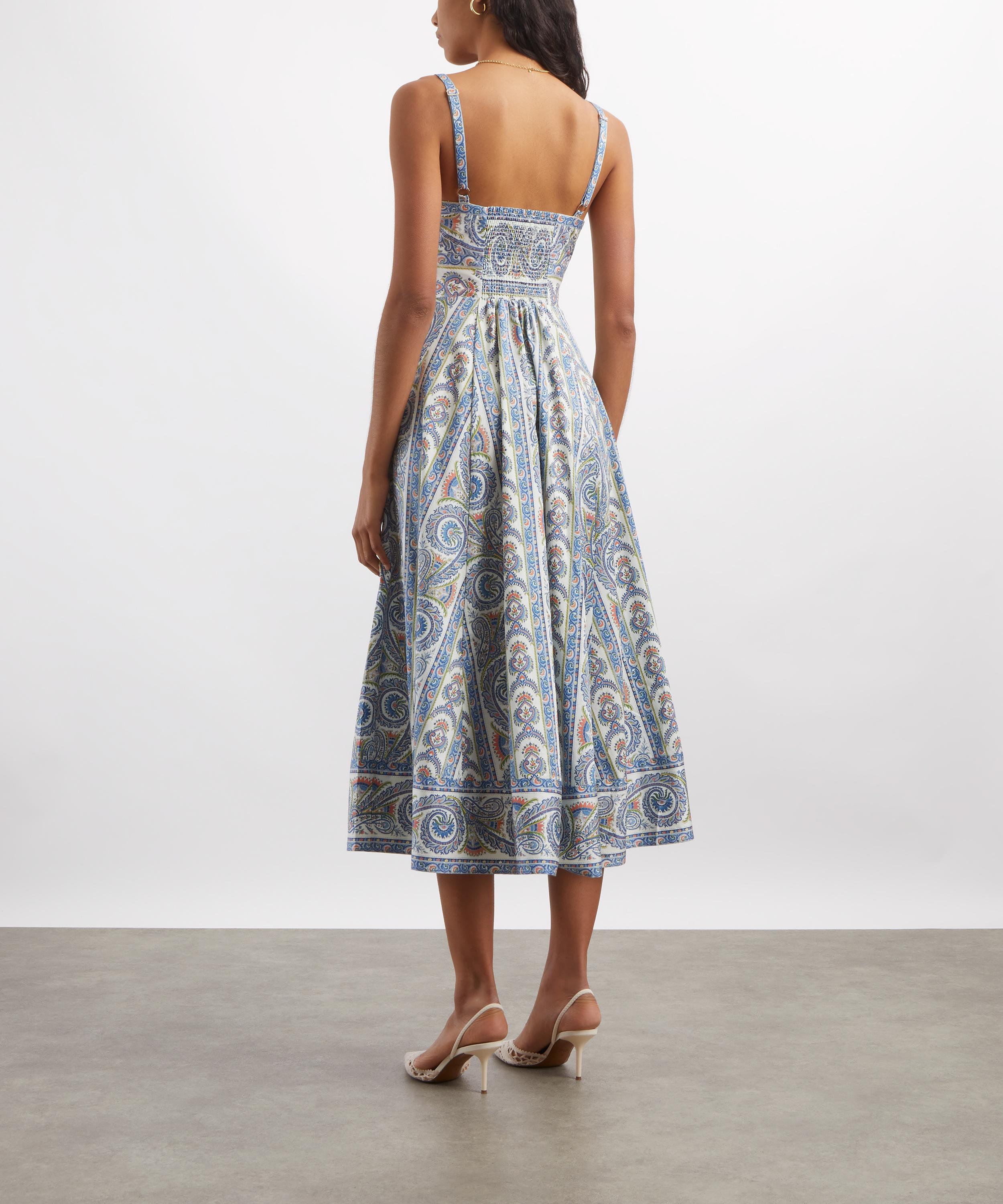 Hill House Home - Margot Blue Corsica Paisley Dress image number 3