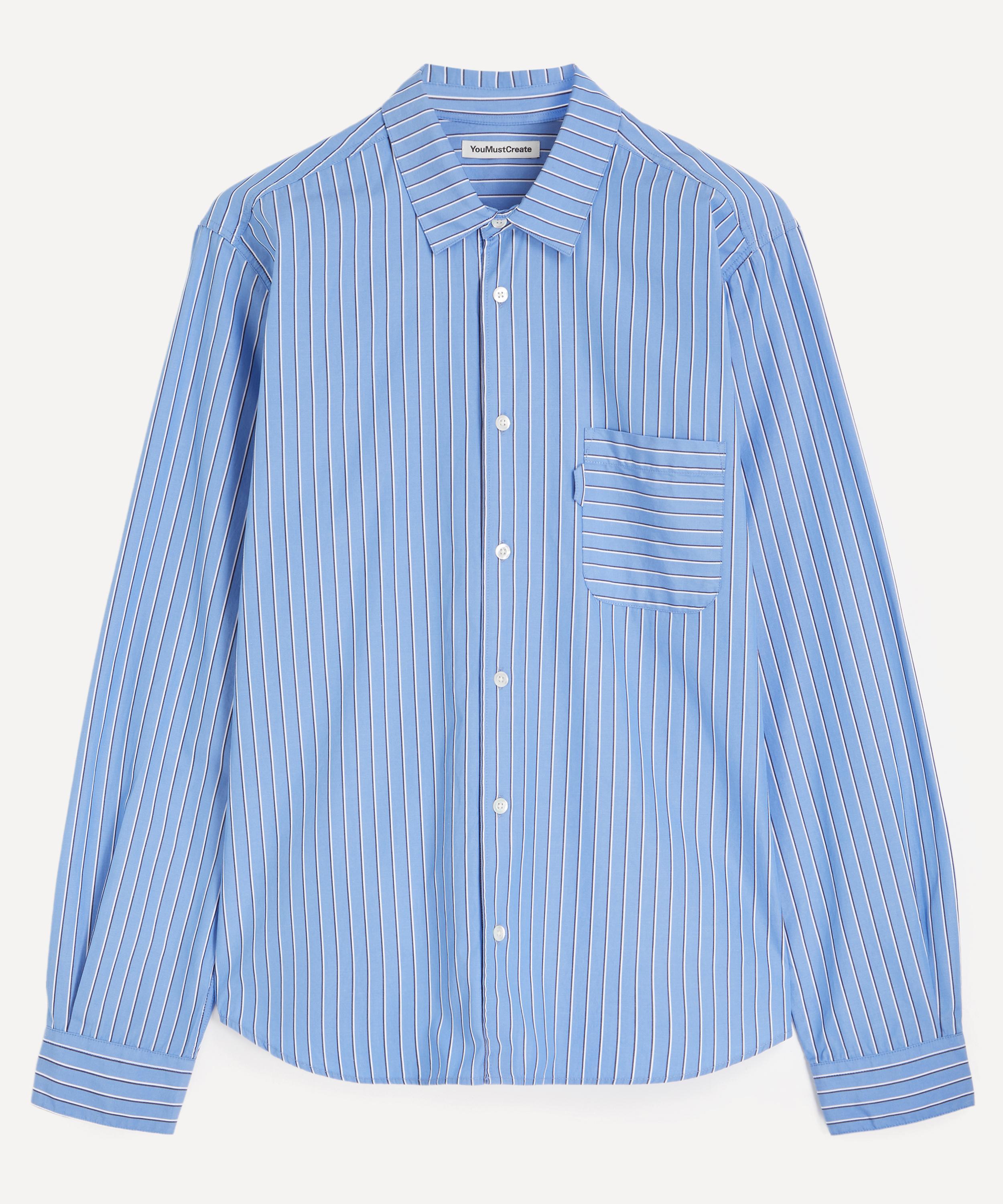 YMC - Blue Curtis Relaxed Shirt image number 0