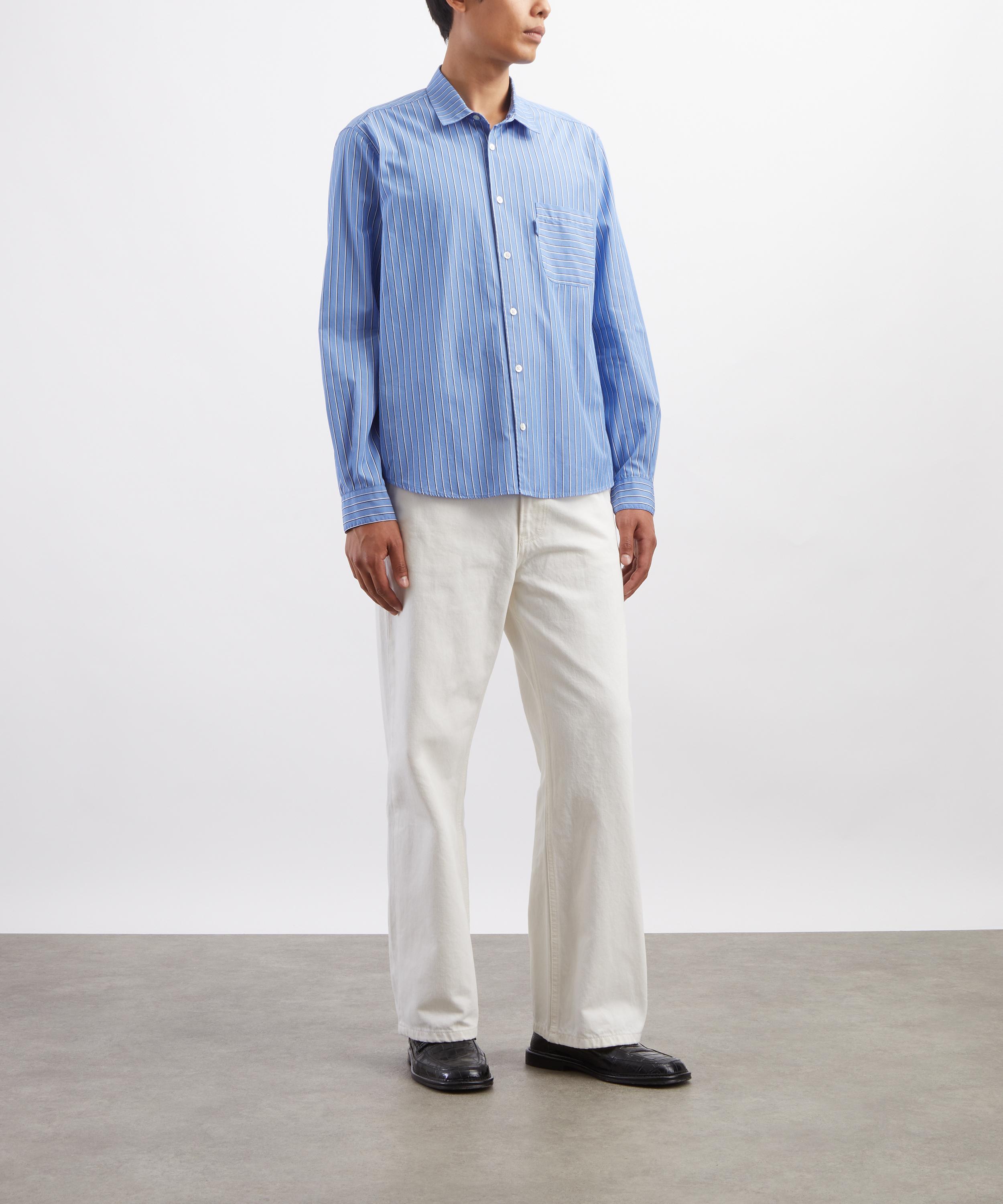YMC - Blue Curtis Relaxed Shirt image number 1