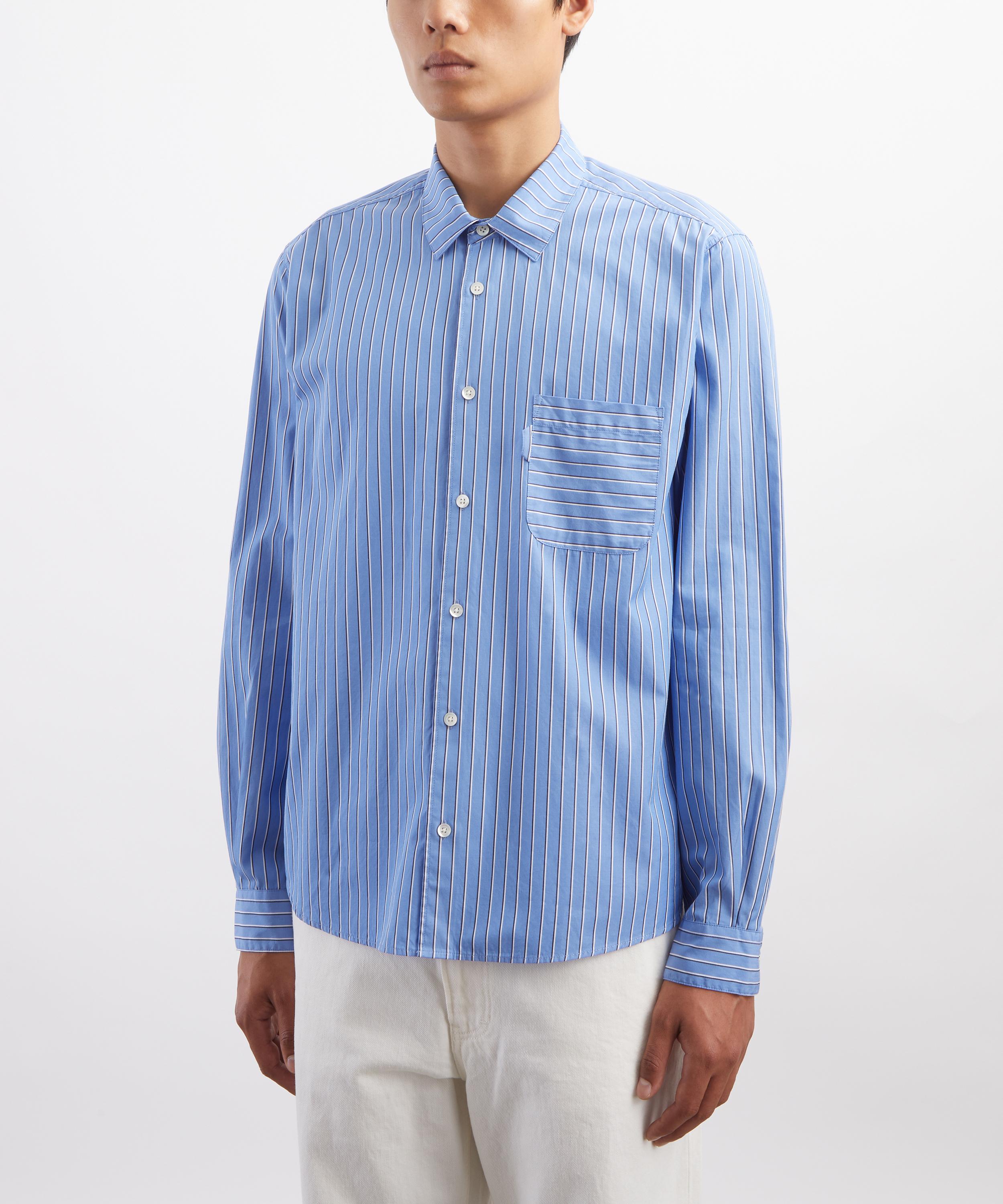 YMC - Blue Curtis Relaxed Shirt image number 2