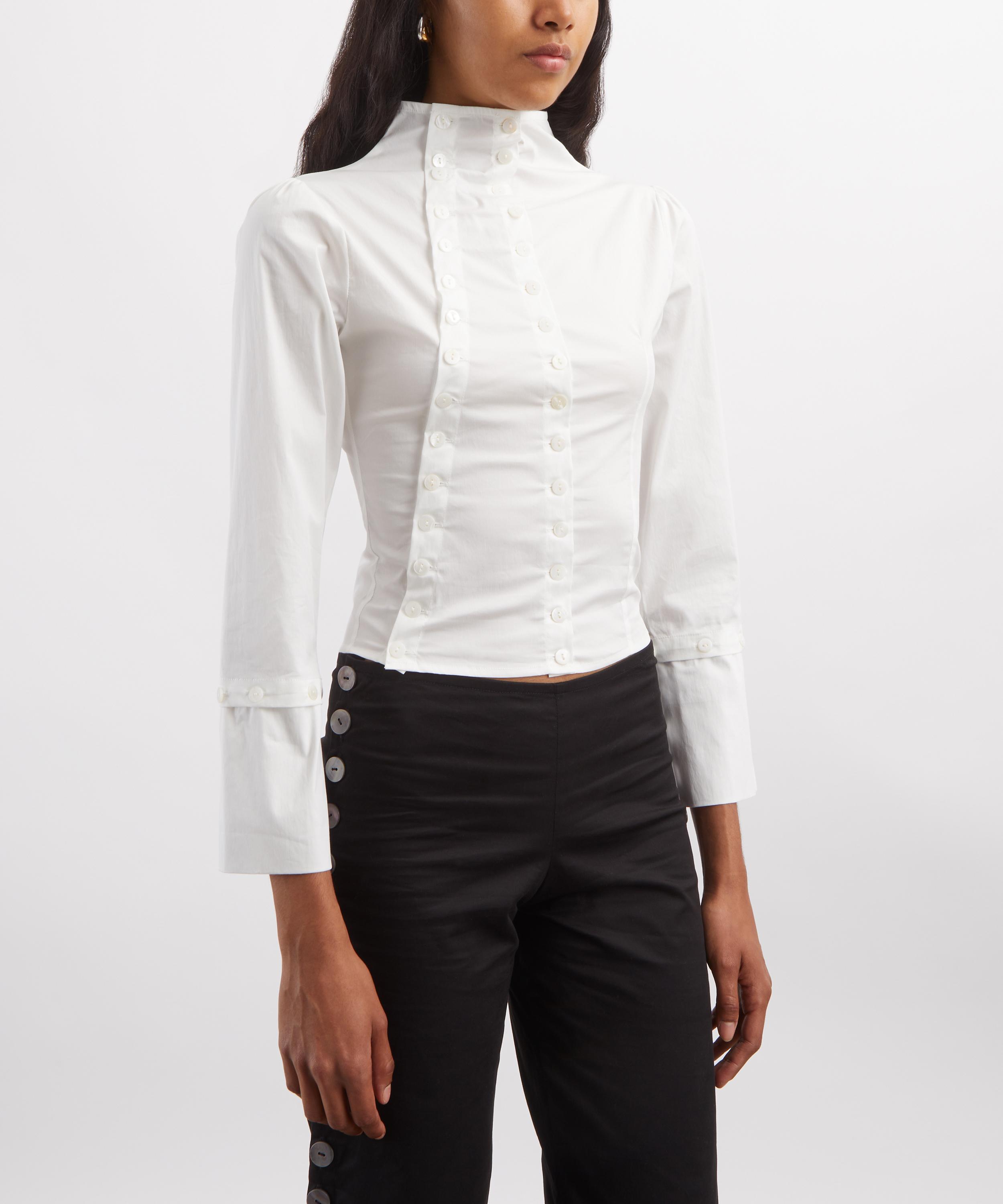 Caspar the Label - White Poet Long-Sleeve Shirt image number 2
