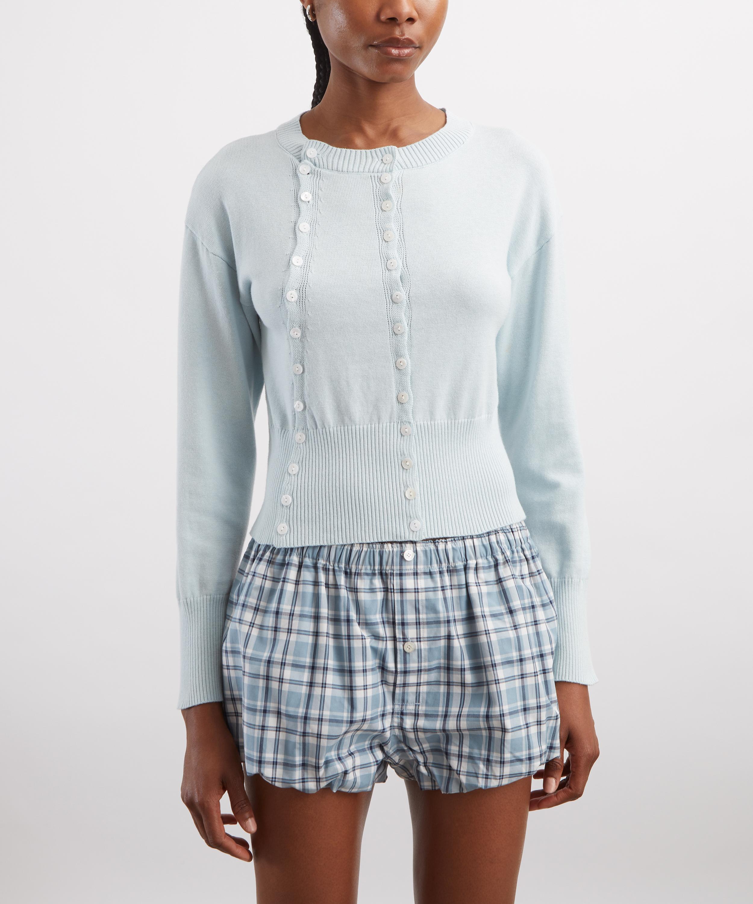 Caspar the Label - The Poet Cardigan Icy Blue image number 2