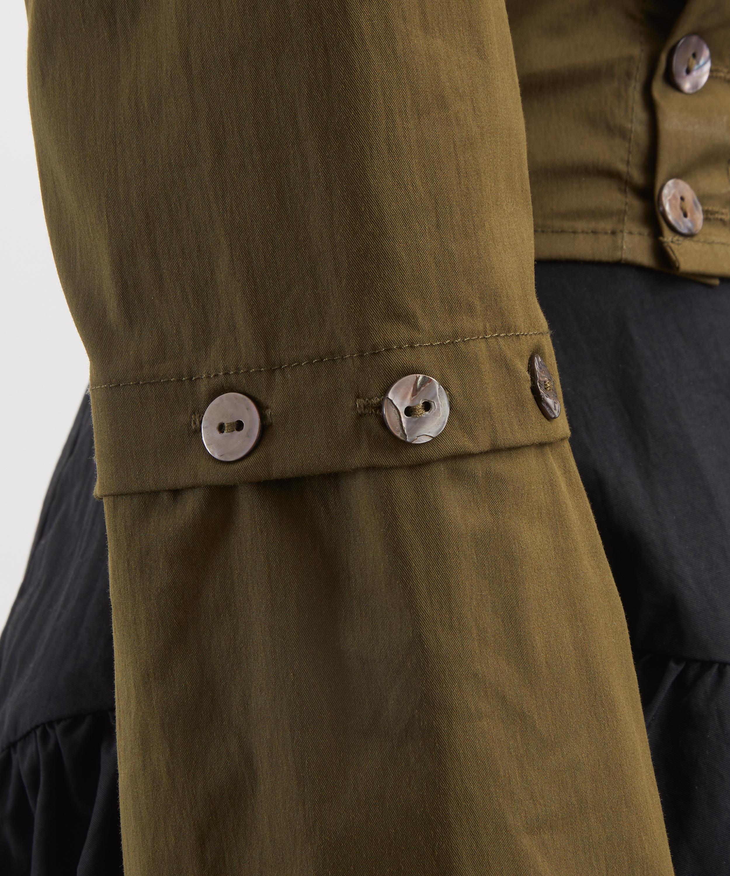 Caspar the Label - Military Green Poet Long-Sleeve Shirt image number 3