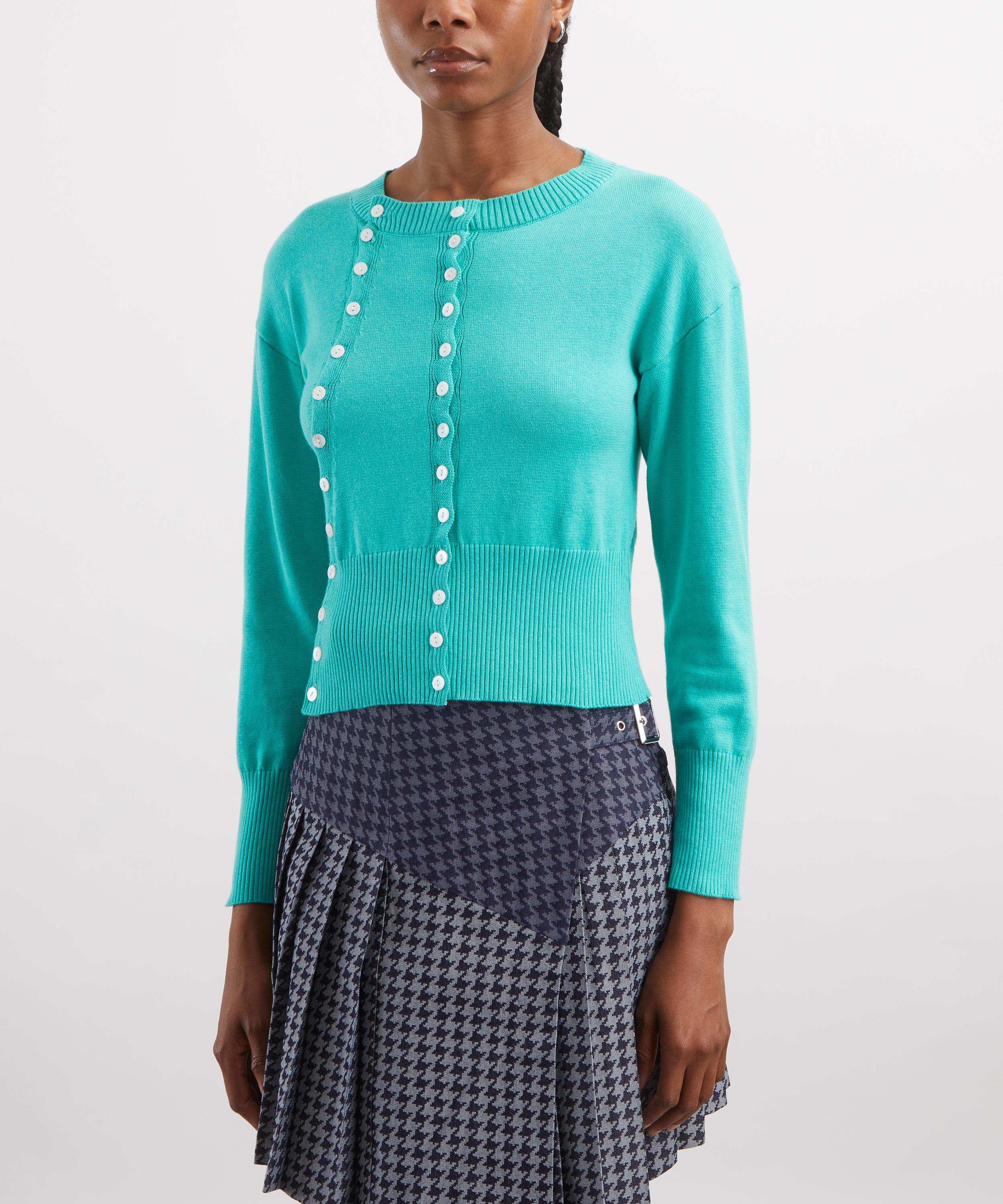 Caspar the Label - The Poet Cardigan Turquoise image number 2